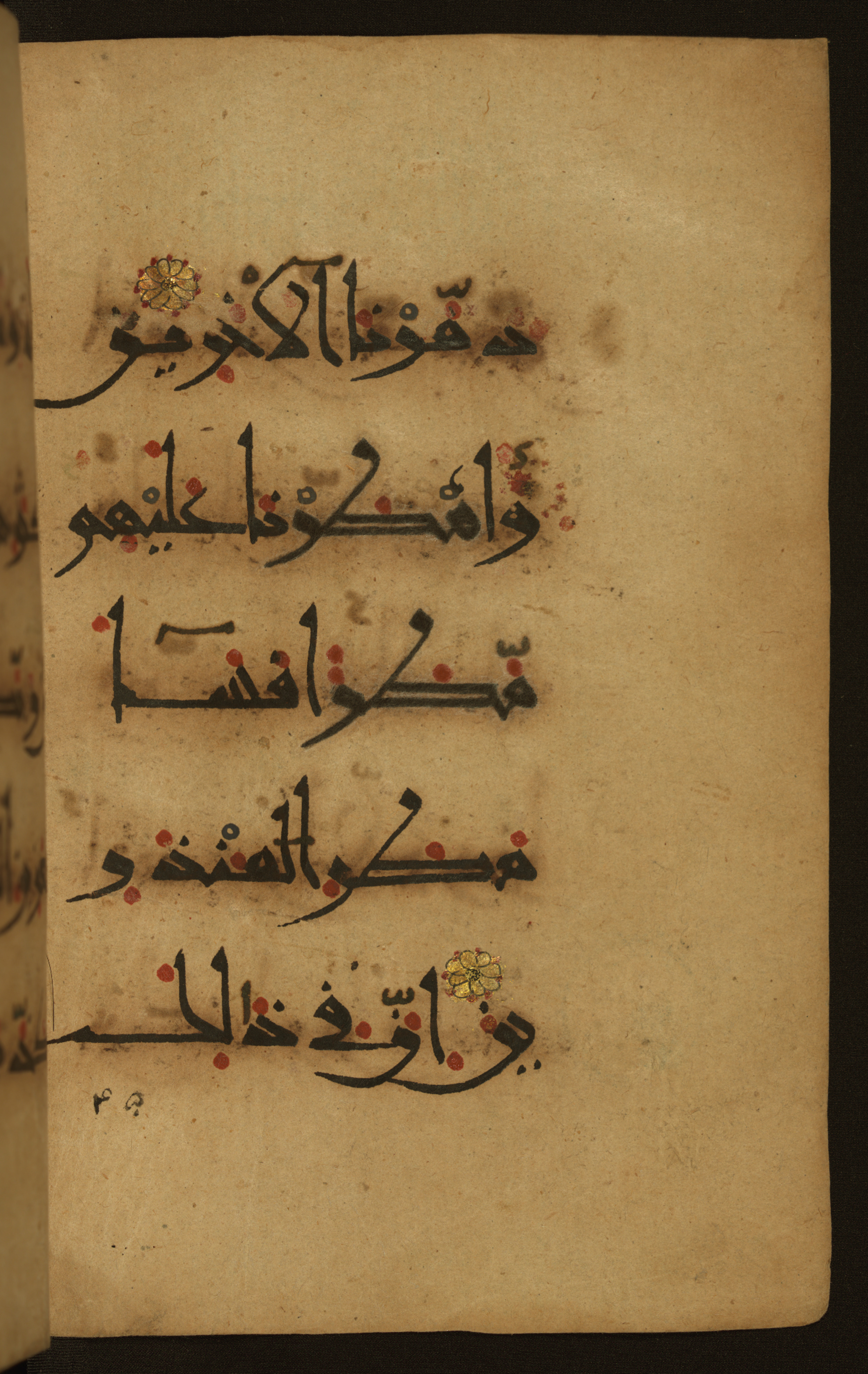 Baltimore, Maryland, The Walters Art Museum, W.555 (Scan 1), in New style script, showing Surah 26:174 from 10th to 11th Century AD found in Unknown, currently housed at The Walters Art Museum, Baltimore, Maryland