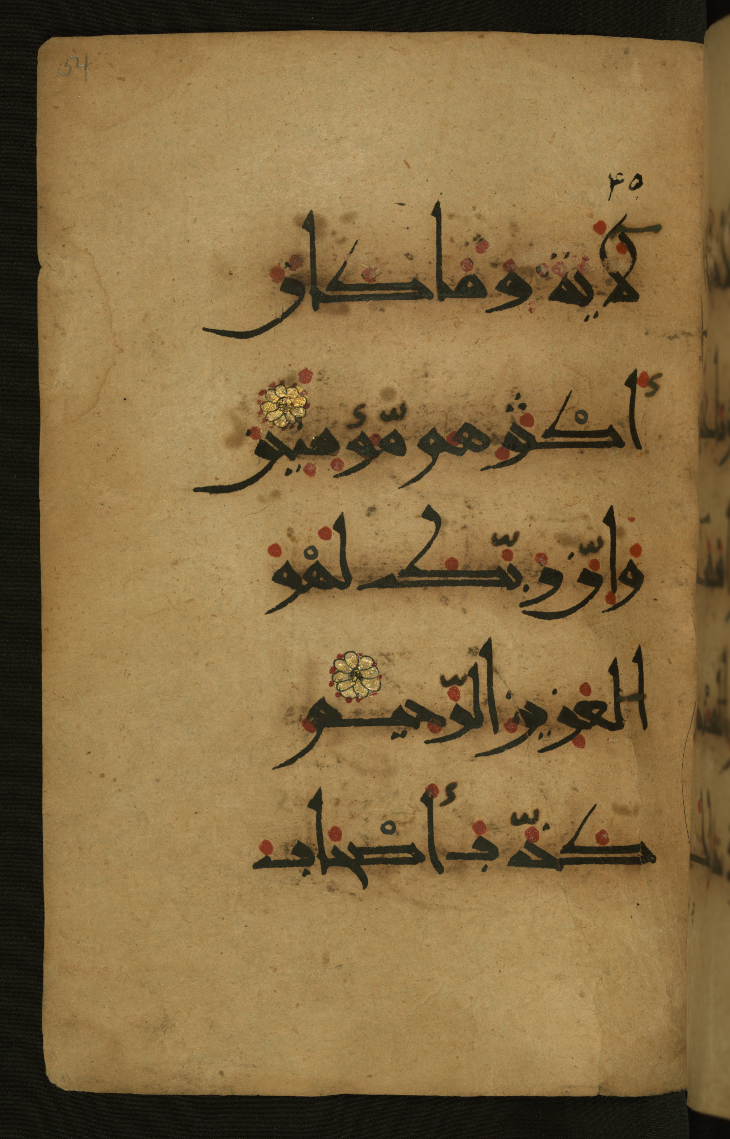 Baltimore, Maryland, The Walters Art Museum, W.555, in New style script, showing Surah 26:175 from 10th to 11th Century AD found in Unknown, currently housed at The Walters Art Museum, Baltimore, Maryland