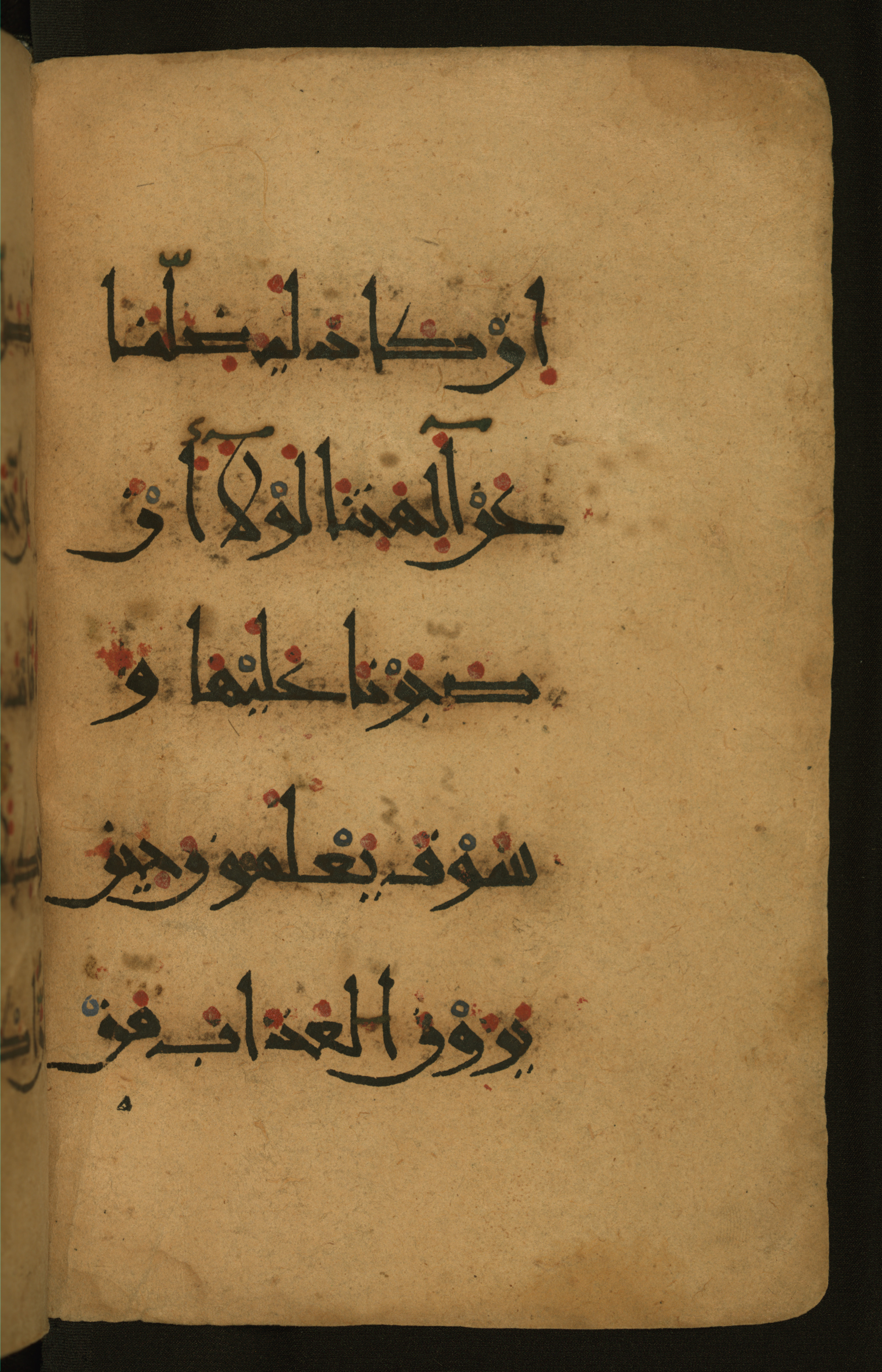Baltimore, Maryland, The Walters Art Museum, W.555 (Scan 1), in New style script, showing Surah 25:42 from 10th to 11th Century AD found in Unknown, currently housed at The Walters Art Museum, Baltimore, Maryland