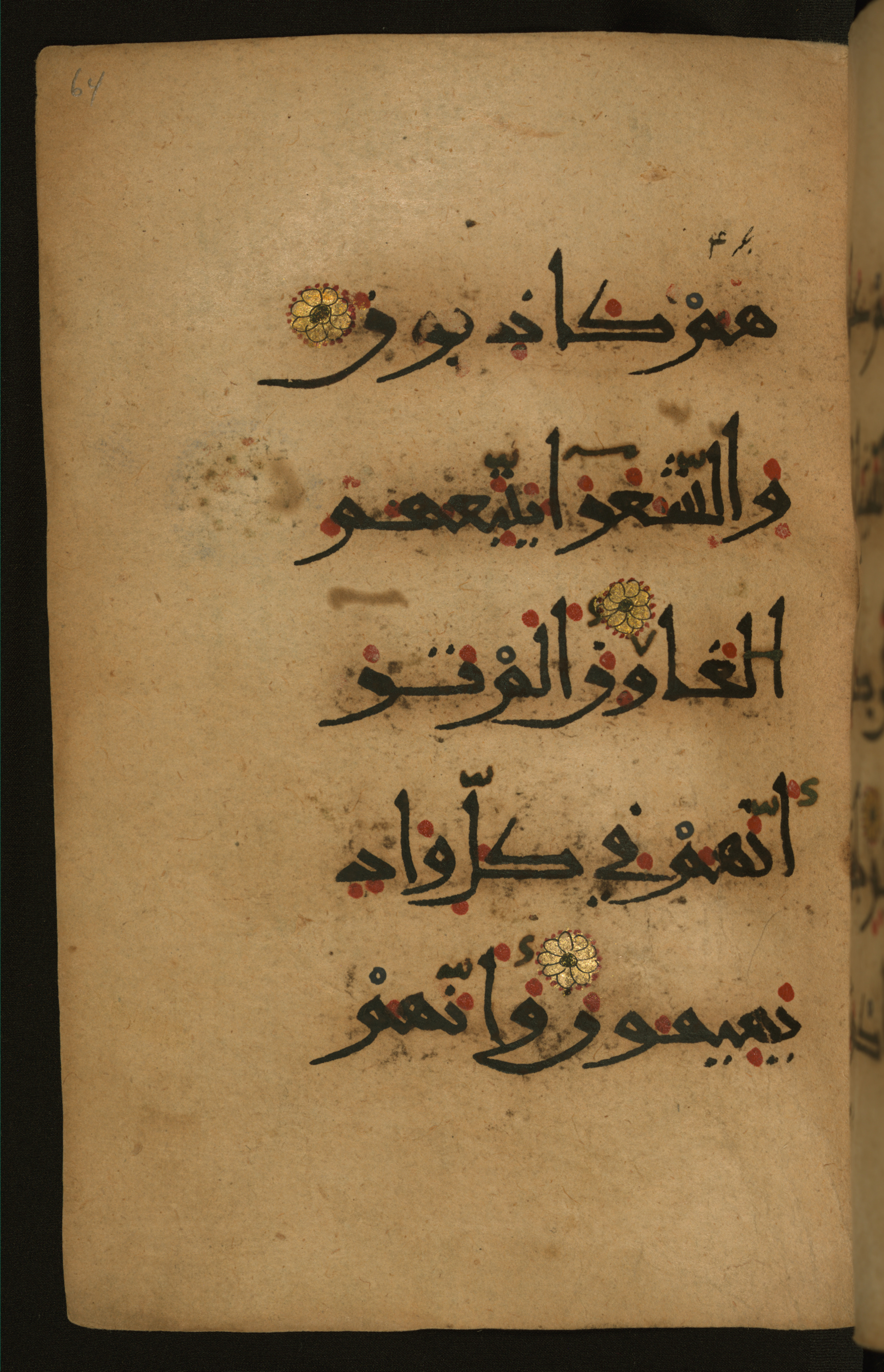 Baltimore, Maryland, The Walters Art Museum, W.555, in New style script, showing Surah 26:224 from 10th to 11th Century AD found in Unknown, currently housed at The Walters Art Museum, Baltimore, Maryland