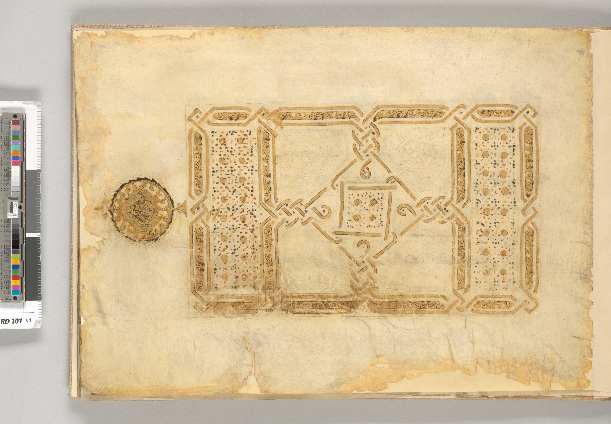 Morgan Library MS M.712 (Scan 1), in Kūfī (type D) script, showing Surah 27:56 from Mid 8th to Late 9th Century AD found in Great Mosque of Damascus, Syria, currently housed at The Morgan Library and Museum, New York City