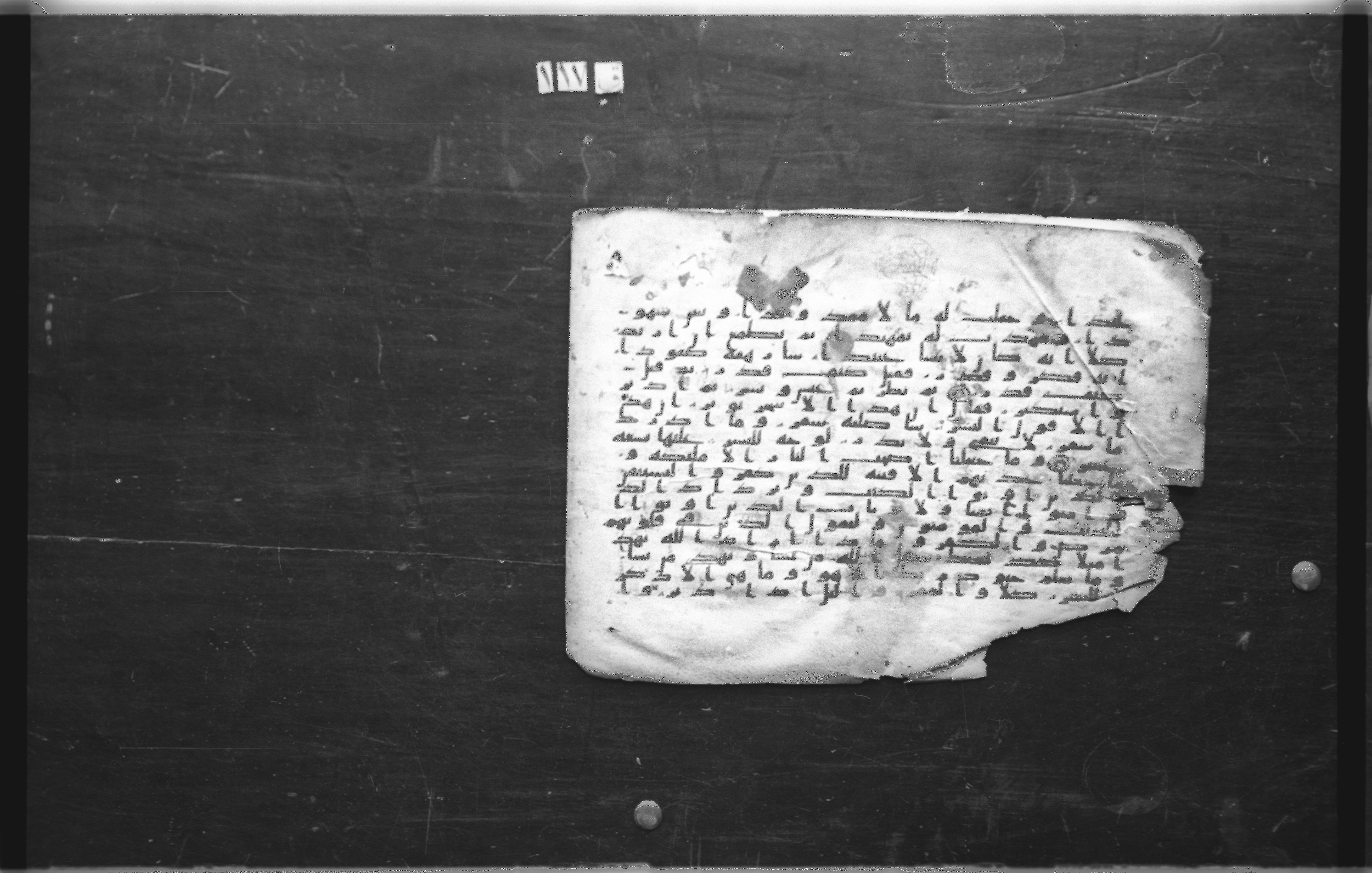 Cairo, Egyptian National Library and Archives, qāf 117 (Bergsträßer archives) (Scan 1), in Ḥiǧāzī, Kūfī (B, D), and Maġribī script, showing Surah 74:21 from Mid 7th Century to 14th Century AD found in Unknown, currently housed at Egyptian National Library and Archives (دار الكتب والوثائق القومية), Cairo