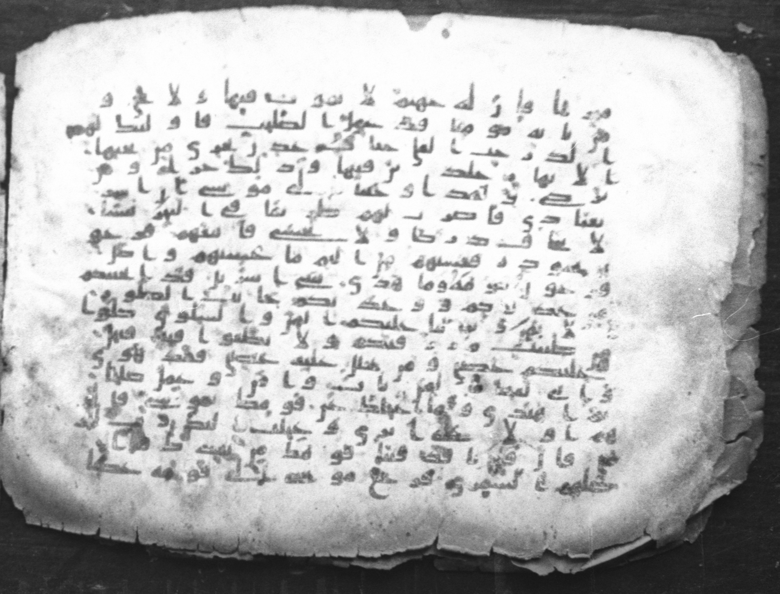 Cairo, Egyptian National Library and Archives, qāf 117 (Bergsträßer archives) (Scan 2), in Ḥiǧāzī, Kūfī (B, D), and Maġribī script, showing Surah 20:83 from Mid 7th Century to 14th Century AD found in Unknown, currently housed at Egyptian National Library and Archives (دار الكتب والوثائق القومية), Cairo