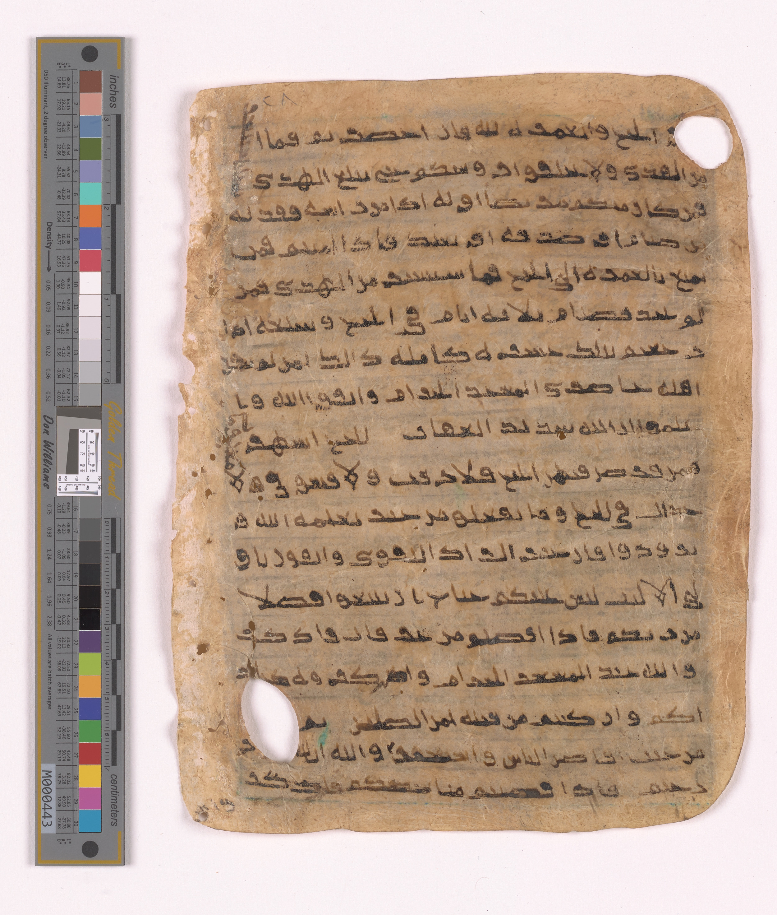 Doha, Qatar National Library HC.MS.03152, in unknown script style script, showing Surah 2:199 from Uncertain (possibly a modern copy) found in Unknown, currently housed at Qatar National Library, Doha