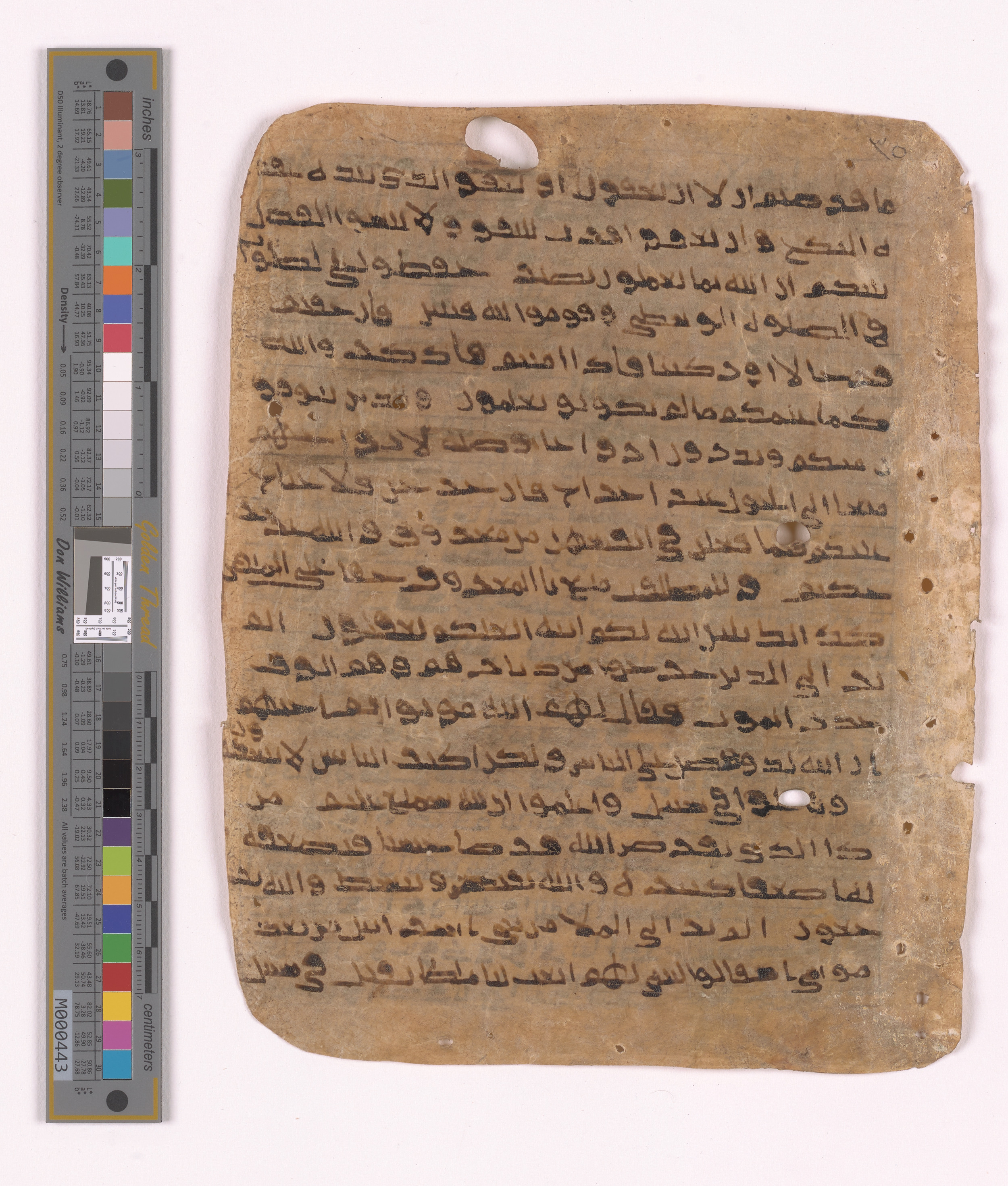 Doha, Qatar National Library HC.MS.03152, in unknown script style script, showing Surah 2:239 from Uncertain (possibly a modern copy) found in Unknown, currently housed at Qatar National Library, Doha
