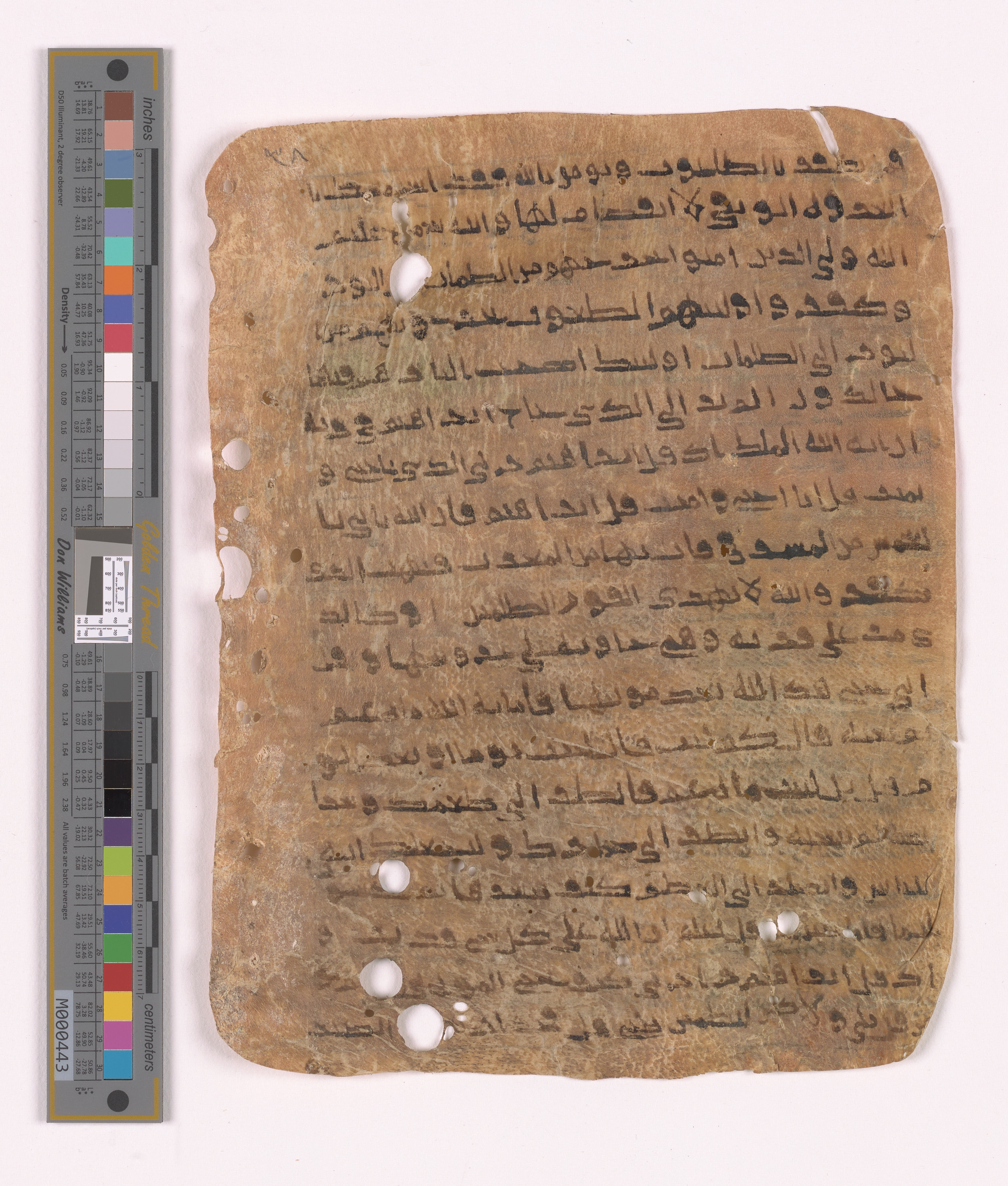 Doha, Qatar National Library HC.MS.03152, in unknown script style script, showing Surah 2:259 from Uncertain (possibly a modern copy) found in Unknown, currently housed at Qatar National Library, Doha