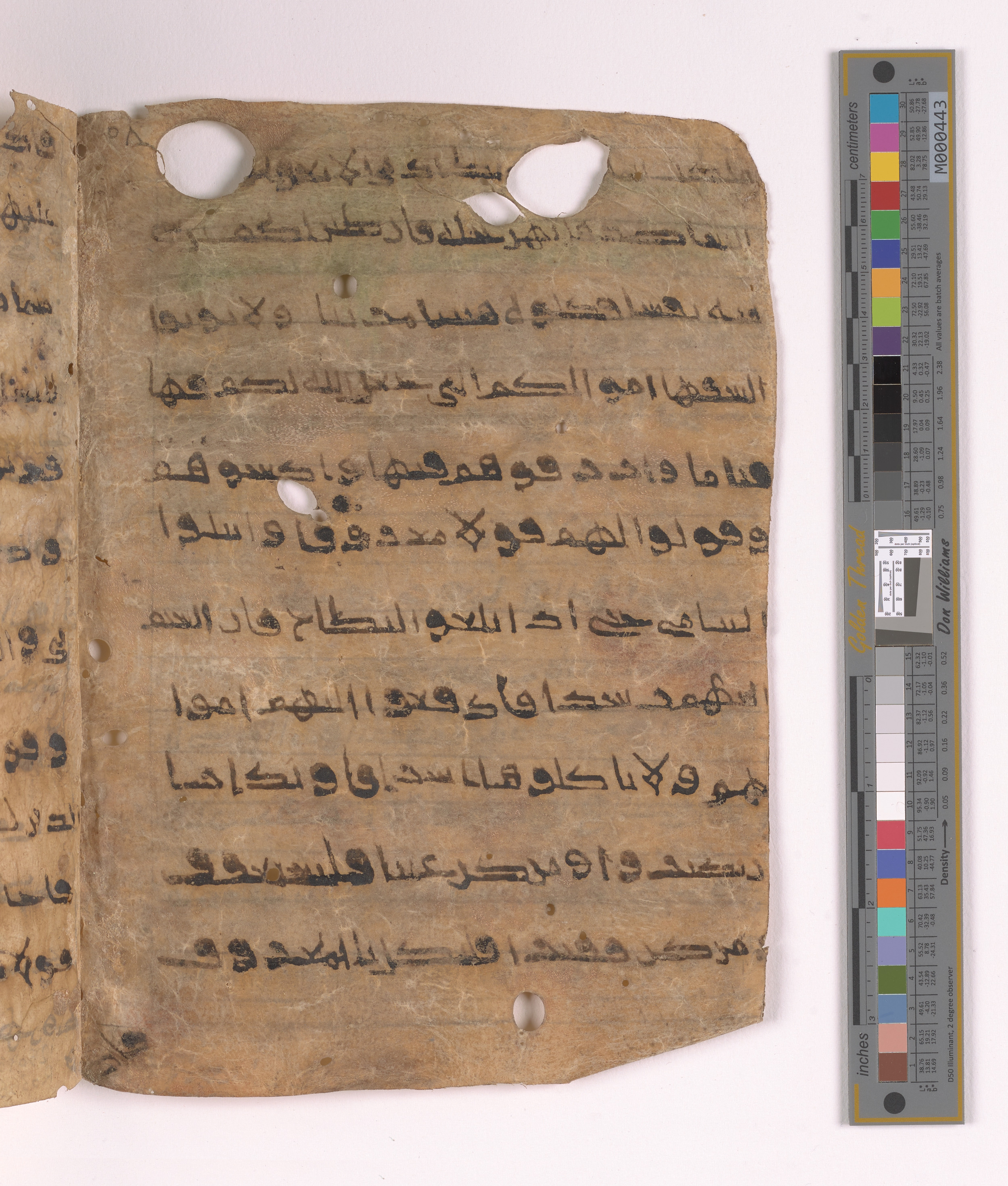 Doha, Qatar National Library HC.MS.03152 (Scan 2), in unknown script style script, showing Surah 4:3 from Uncertain (possibly a modern copy) found in Unknown, currently housed at Qatar National Library, Doha