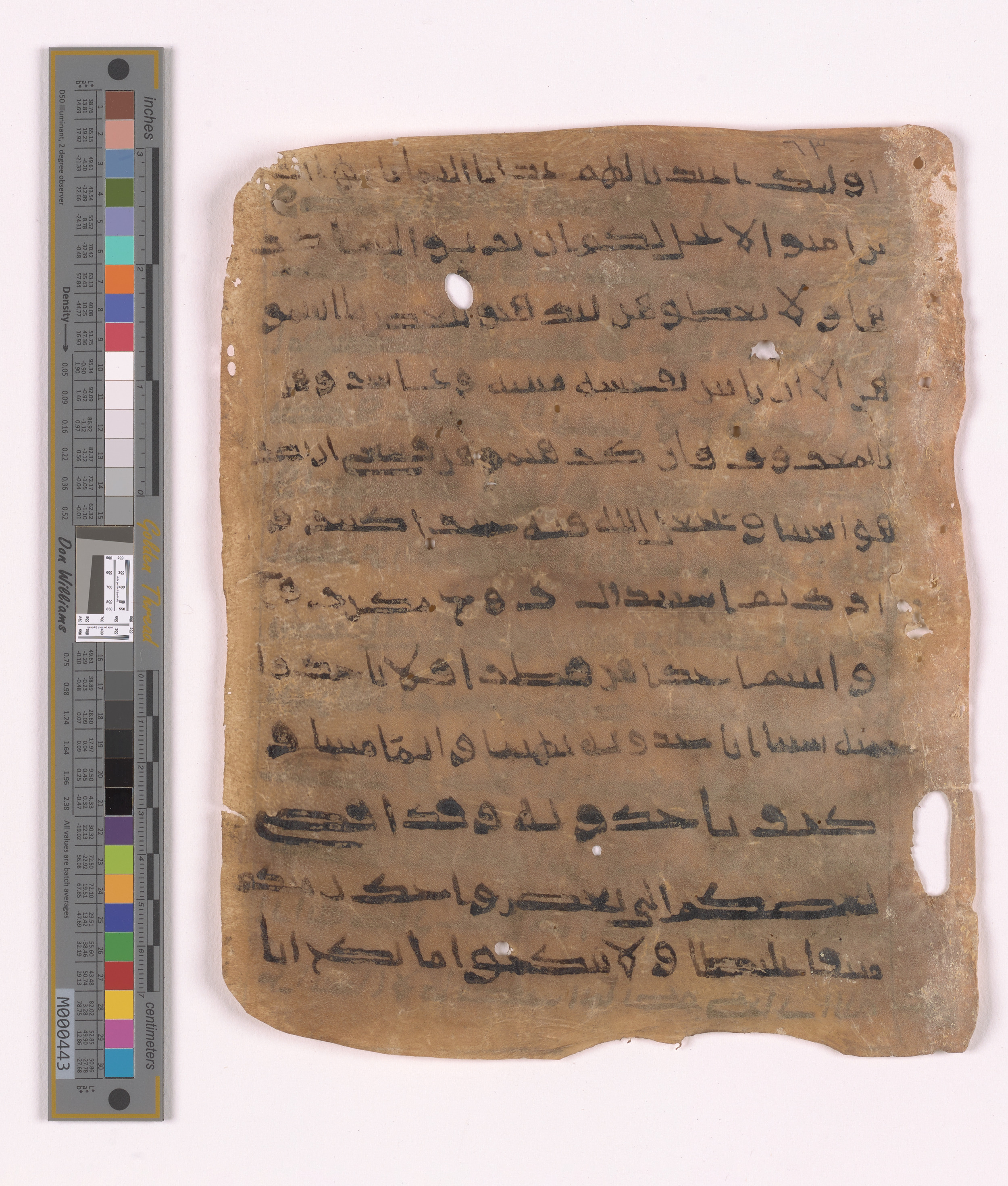 Doha, Qatar National Library HC.MS.03152, in unknown script style script, showing Surah 4:21 from Uncertain (possibly a modern copy) found in Unknown, currently housed at Qatar National Library, Doha