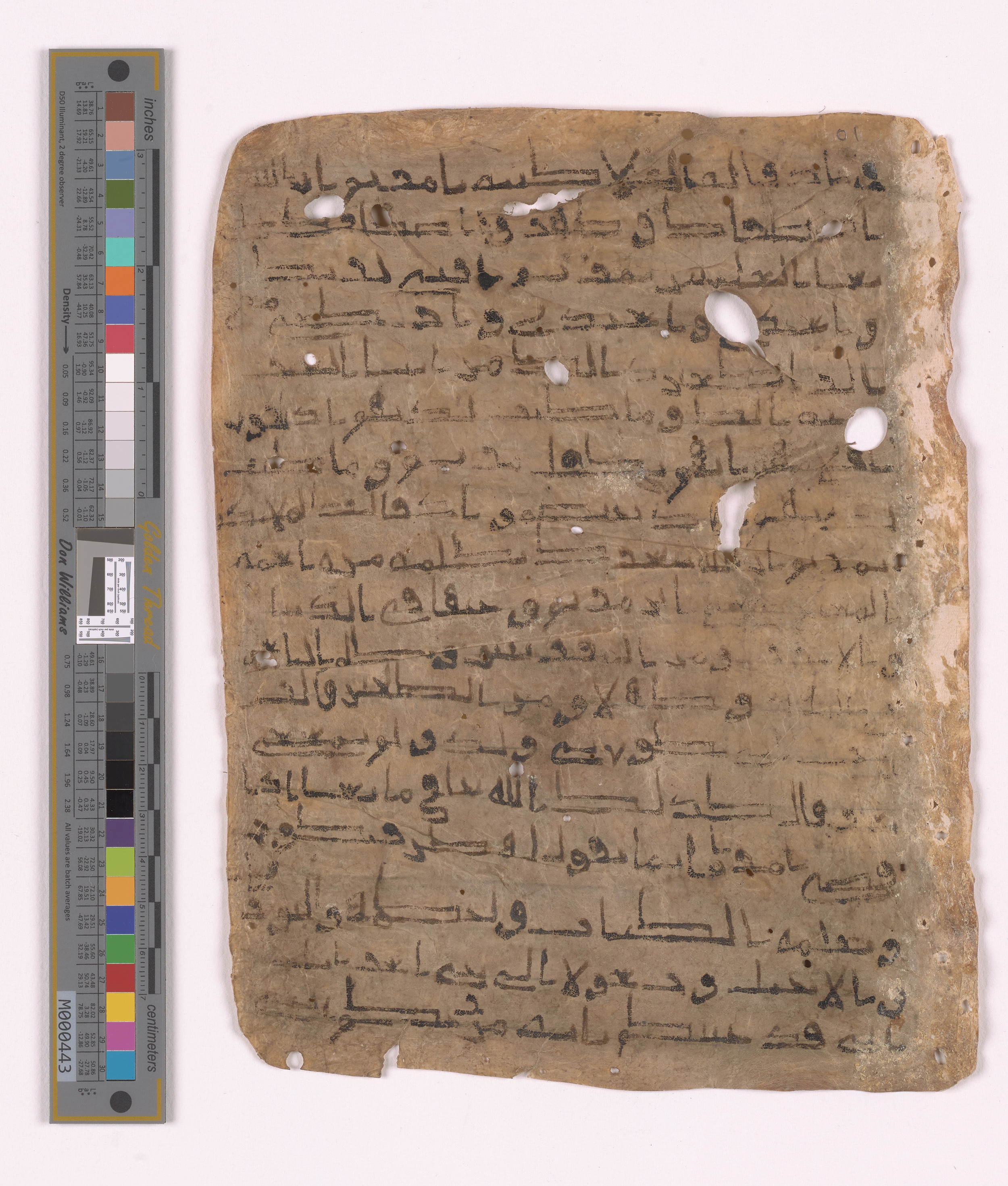 Doha, Qatar National Library HC.MS.03152 (Scan 1), in unknown script style script, showing Surah 3:49 from Uncertain (possibly a modern copy) found in Unknown, currently housed at Qatar National Library, Doha