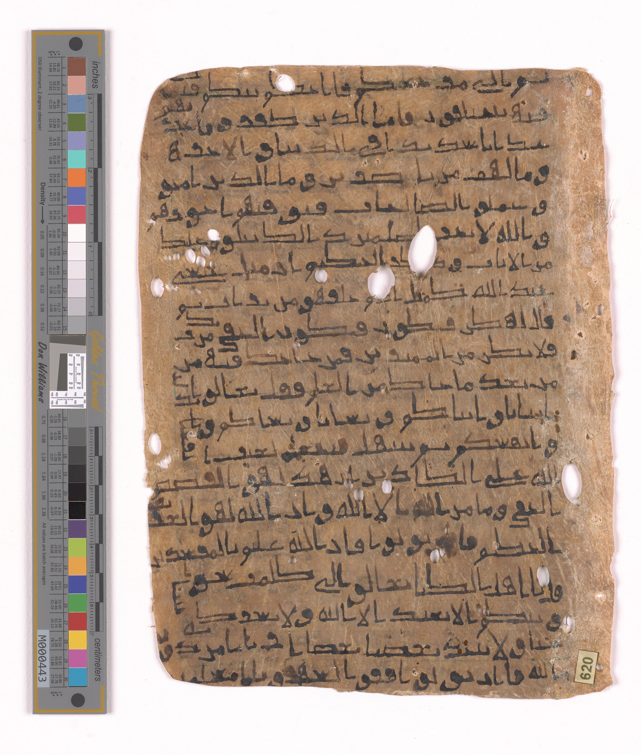 Doha, Qatar National Library HC.MS.03152, in unknown script style script, showing Surah 3:63 from Uncertain (possibly a modern copy) found in Unknown, currently housed at Qatar National Library, Doha