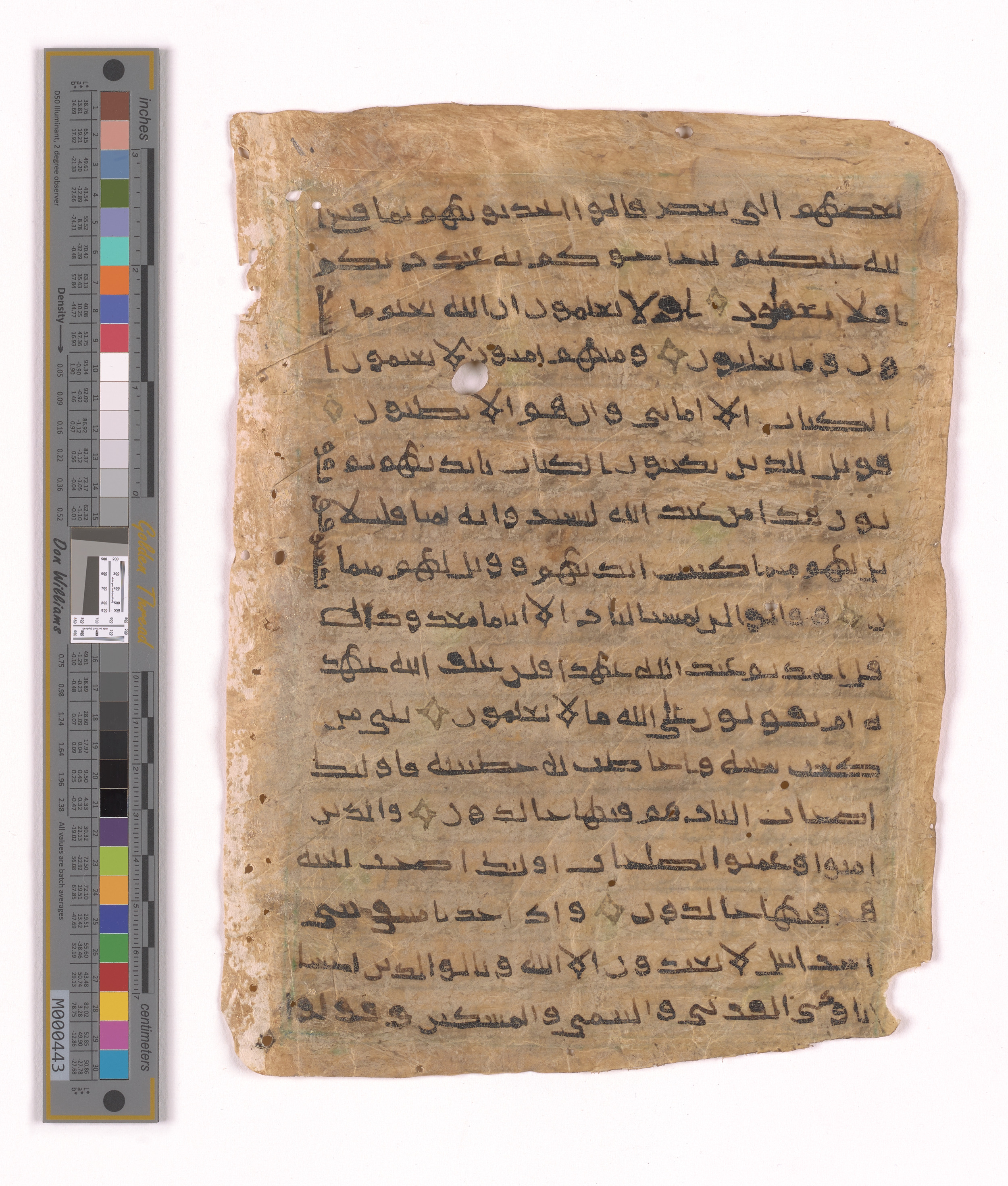 Doha, Qatar National Library HC.MS.03152 (Scan 2), in unknown script style script, showing Surah 2:76 from Uncertain (possibly a modern copy) found in Unknown, currently housed at Qatar National Library, Doha