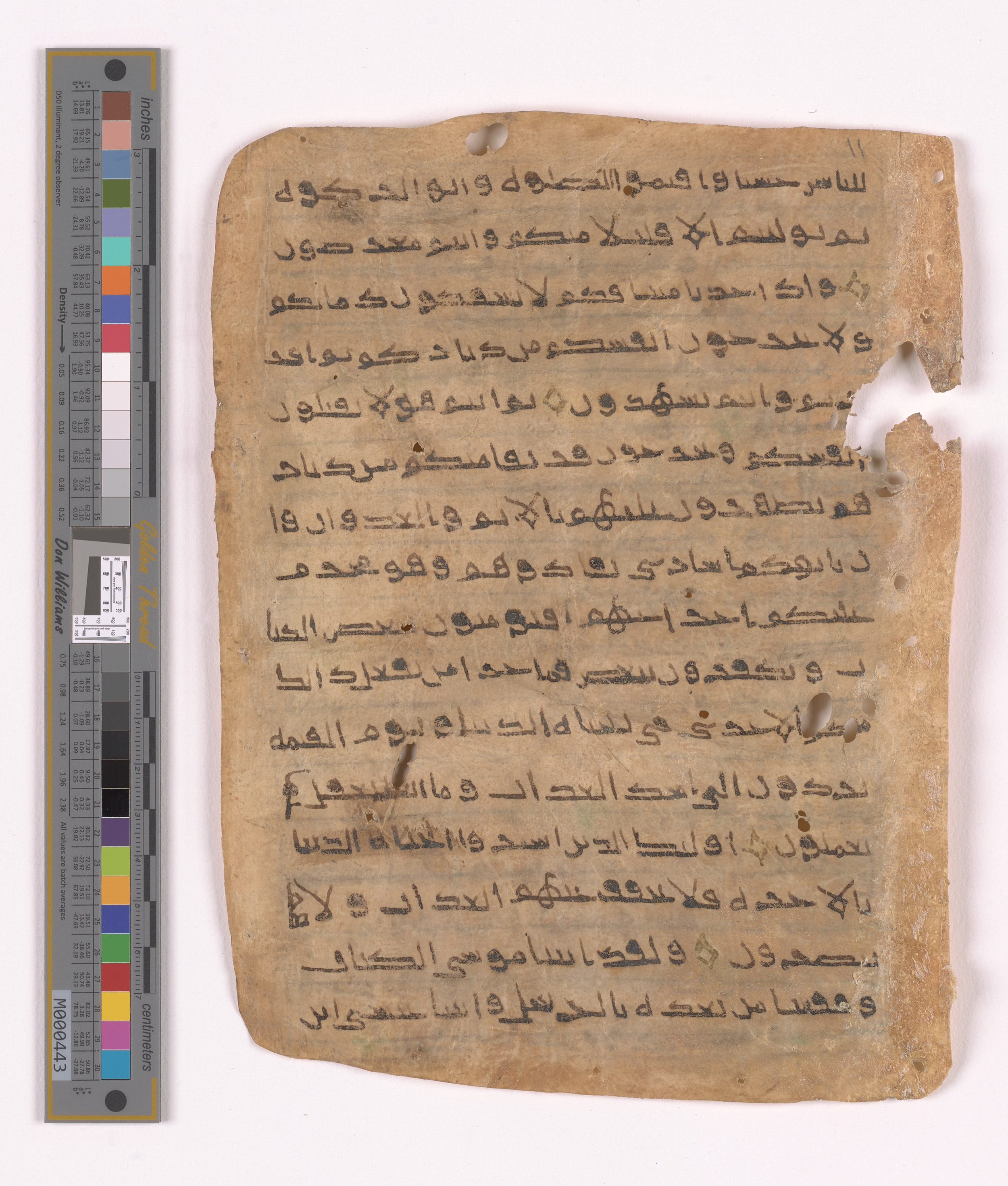 Doha, Qatar National Library HC.MS.03152 (Scan 2), in unknown script style script, showing Surah 2:83 from Uncertain (possibly a modern copy) found in Unknown, currently housed at Qatar National Library, Doha