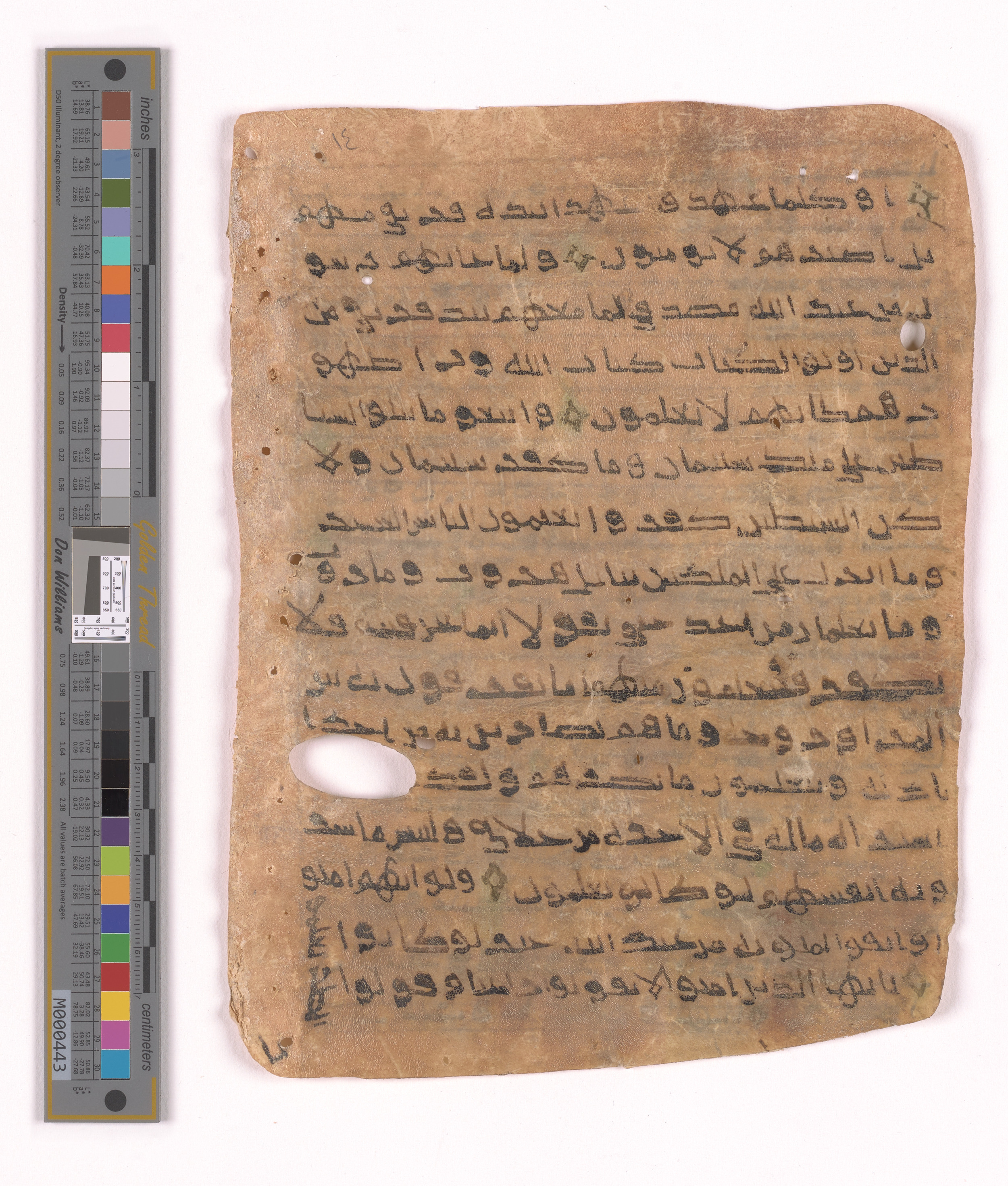 Doha, Qatar National Library HC.MS.03152, in unknown script style script, showing Surah 2:101 from Uncertain (possibly a modern copy) found in Unknown, currently housed at Qatar National Library, Doha