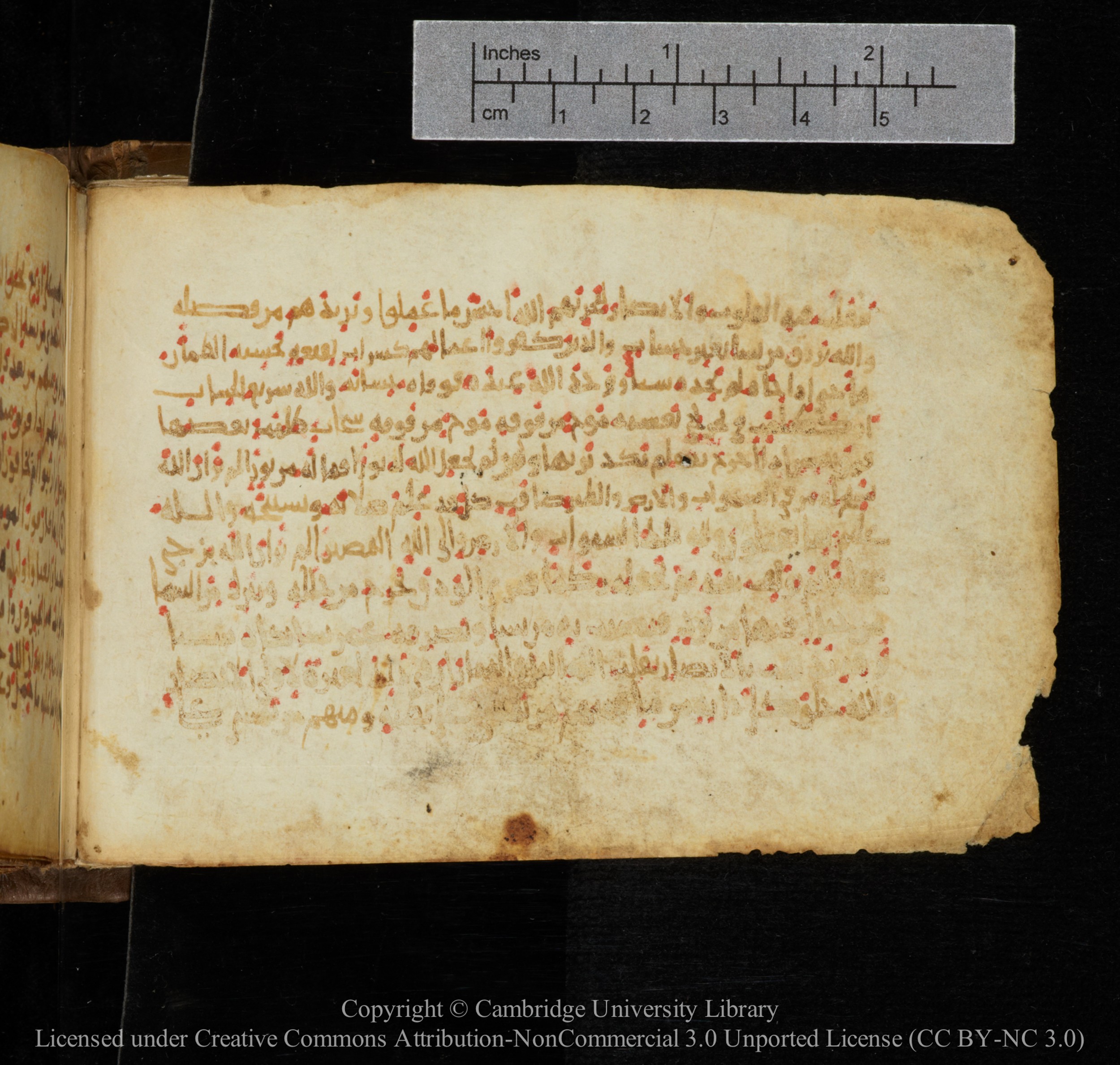 Cambridge, Cambridge University Library, MS Add.1141, in kūfī script, showing Surah 24:39 from 10th to 12th Century AD found in Sinai Peninsula, currently housed at Cambridge University Library, Cambridge
