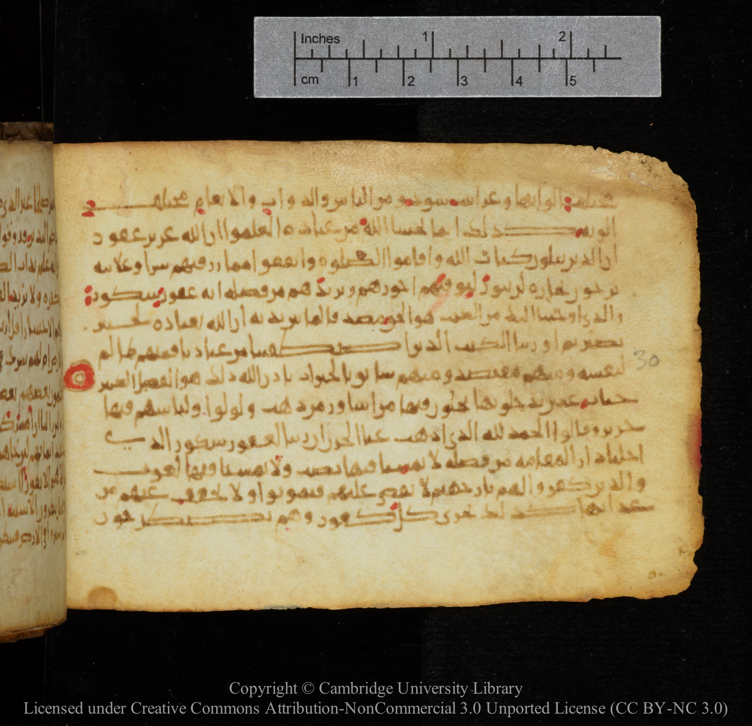 Cambridge, Cambridge University Library, MS Add.1141, in kūfī script, showing Surah 35:32 from 10th to 12th Century AD found in Sinai Peninsula, currently housed at Cambridge University Library, Cambridge