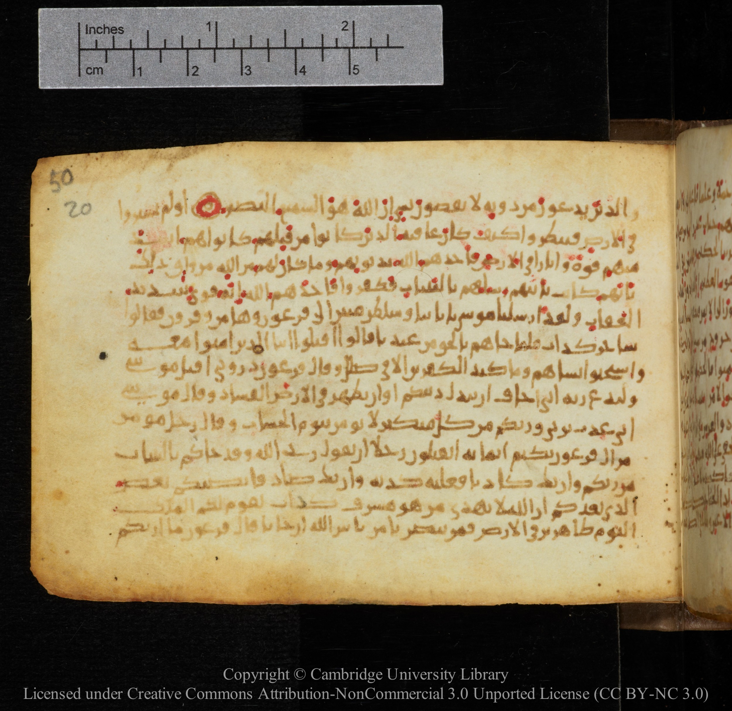 Cambridge, Cambridge University Library, MS Add.1141, in kūfī script, showing Surah 40:21 from 10th to 12th Century AD found in Sinai Peninsula, currently housed at Cambridge University Library, Cambridge