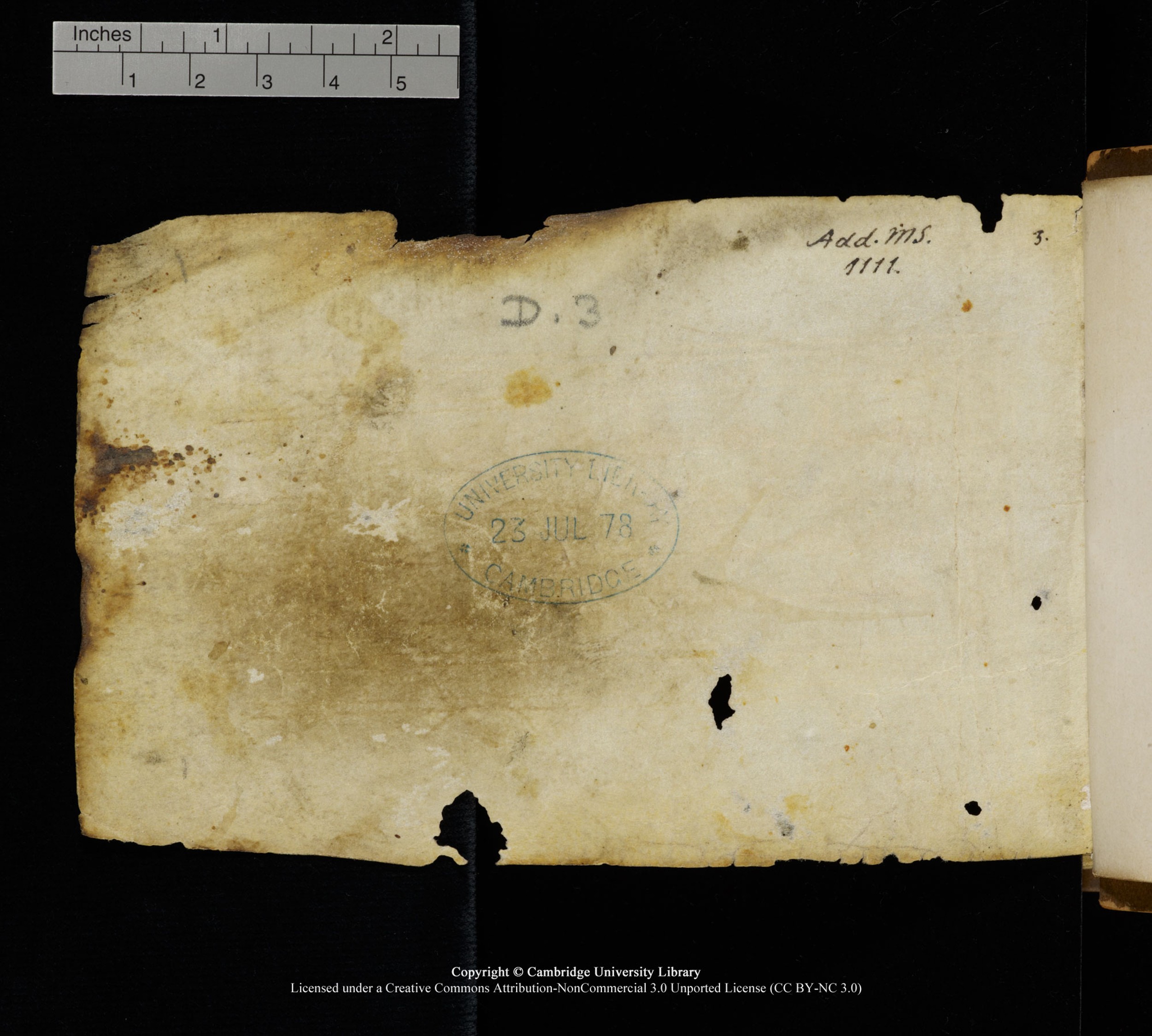 Cambridge, Cambridge University Library, MS Add.1111, in kūfī D.I / D.IV script, showing Surah 1:0 from 9th or 10th Century AD found in Sinai Peninsula, currently housed at Cambridge University Library, Cambridge