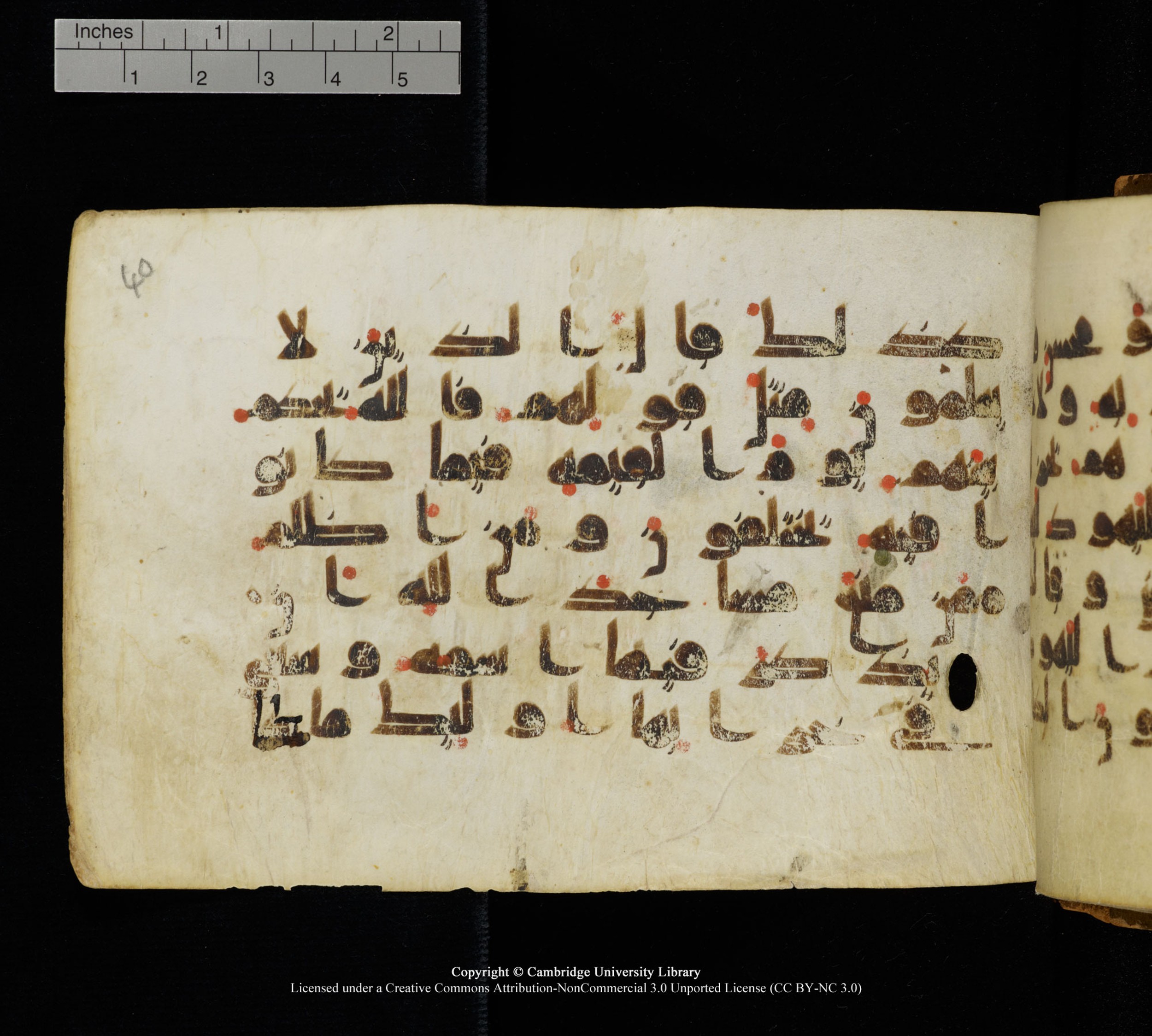 Cambridge, Cambridge University Library, MS Add.1111 (Scan 2), in kūfī D.I / D.IV script, showing Surah 2:113 from 9th or 10th Century AD found in Sinai Peninsula, currently housed at Cambridge University Library, Cambridge