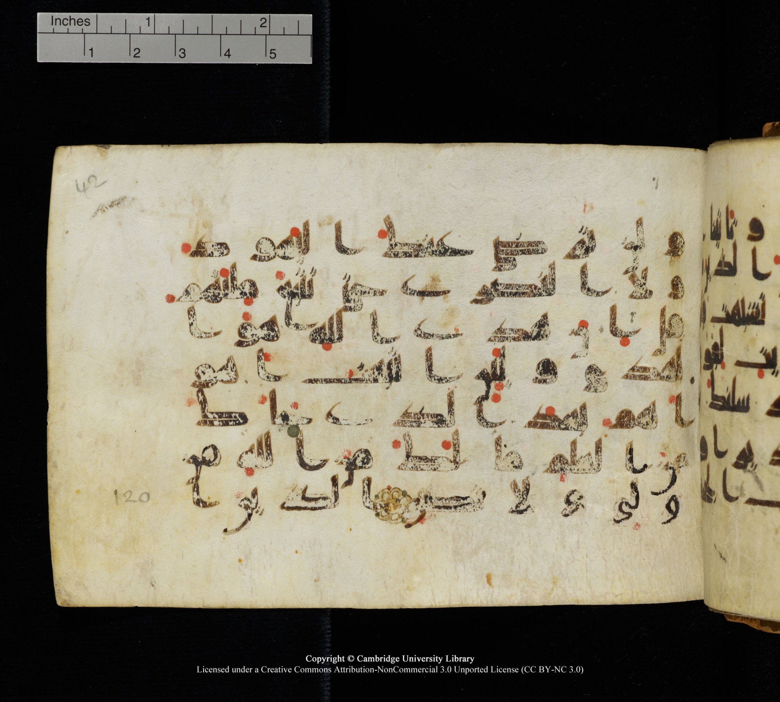 Cambridge, Cambridge University Library, MS Add.1111 (Scan 1), in kūfī D.I / D.IV script, showing Surah 2:121 from 9th or 10th Century AD found in Sinai Peninsula, currently housed at Cambridge University Library, Cambridge