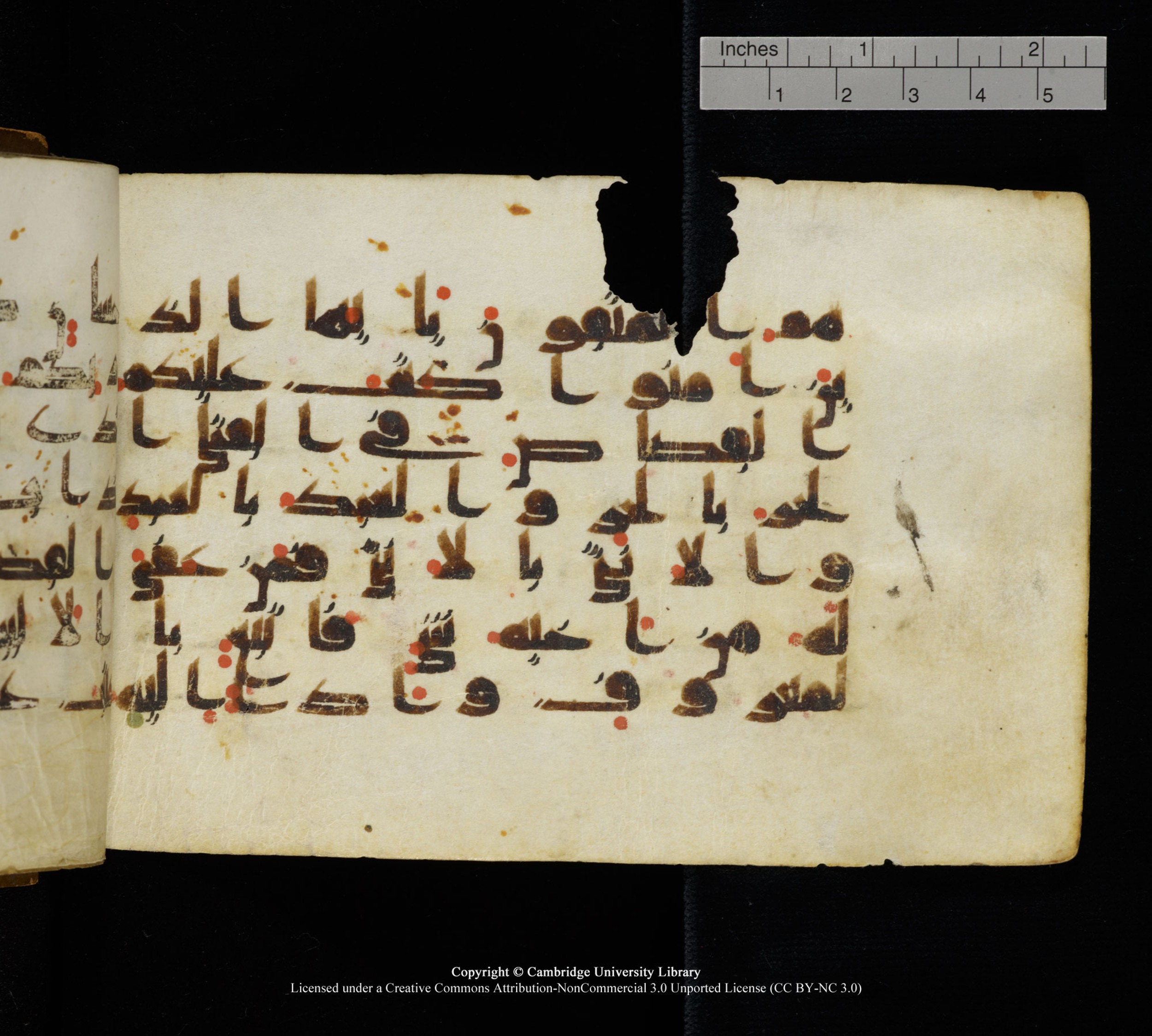 Cambridge, Cambridge University Library, MS Add.1111 (Scan 4), in kūfī D.I / D.IV script, showing Surah 2:177 from 9th or 10th Century AD found in Sinai Peninsula, currently housed at Cambridge University Library, Cambridge