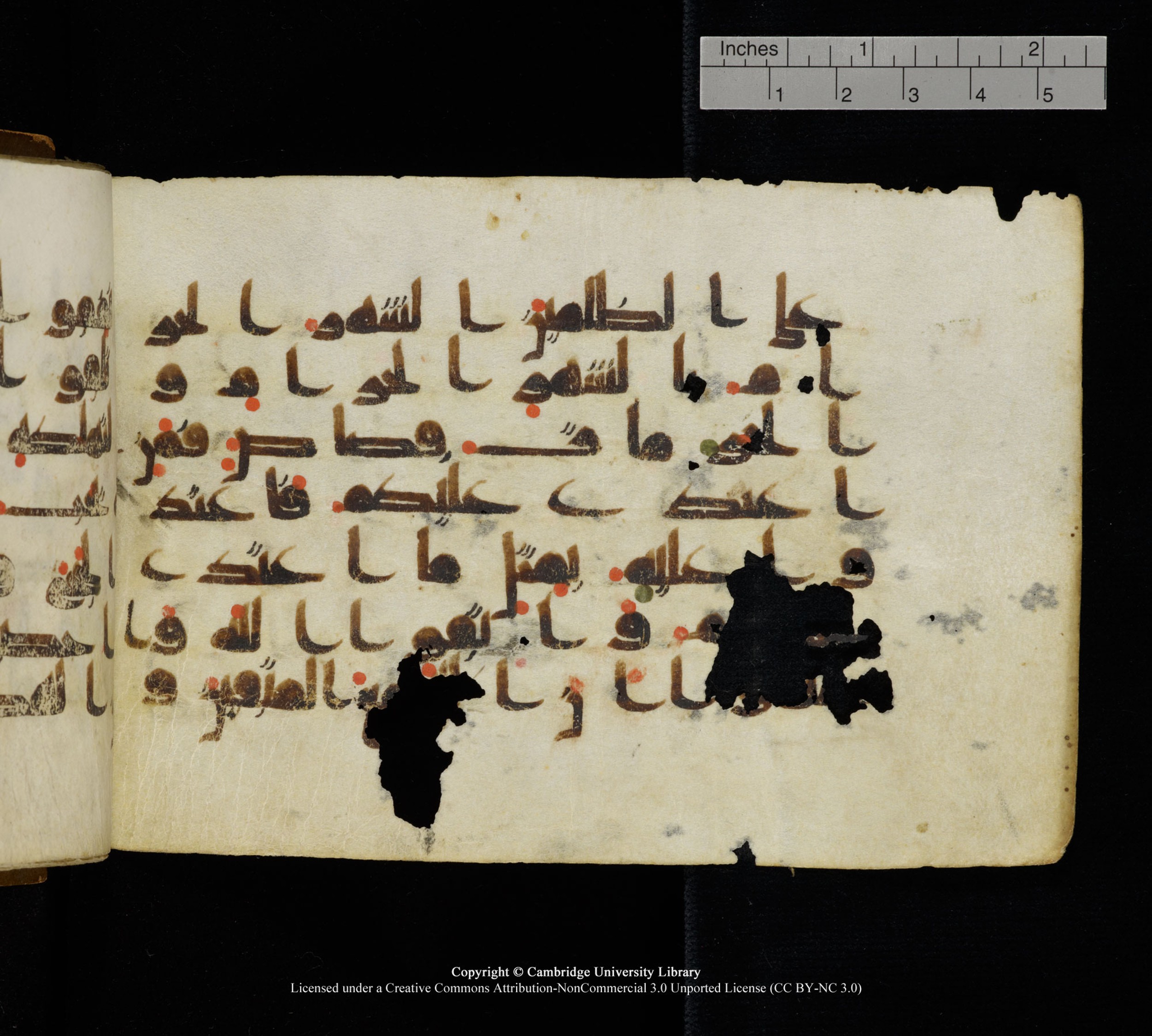 Cambridge, Cambridge University Library, MS Add.1111, in kūfī D.I / D.IV script, showing Surah 2:194 from 9th or 10th Century AD found in Sinai Peninsula, currently housed at Cambridge University Library, Cambridge
