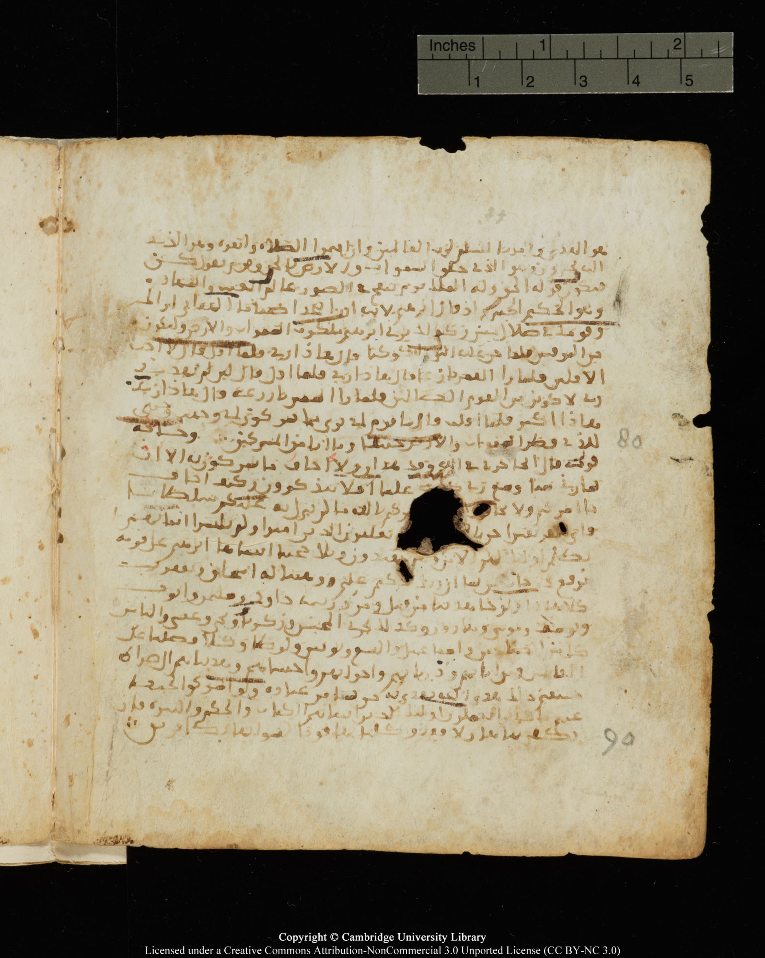 Cambridge, Cambridge University Library, MS Add.1121 (Scan 2), in Maġribī micrography script, showing Surah 6:71 from Late 11th or 12th Century AD found in Sinai Peninsula, Egypt, currently housed at Cambridge University Library, Cambridge