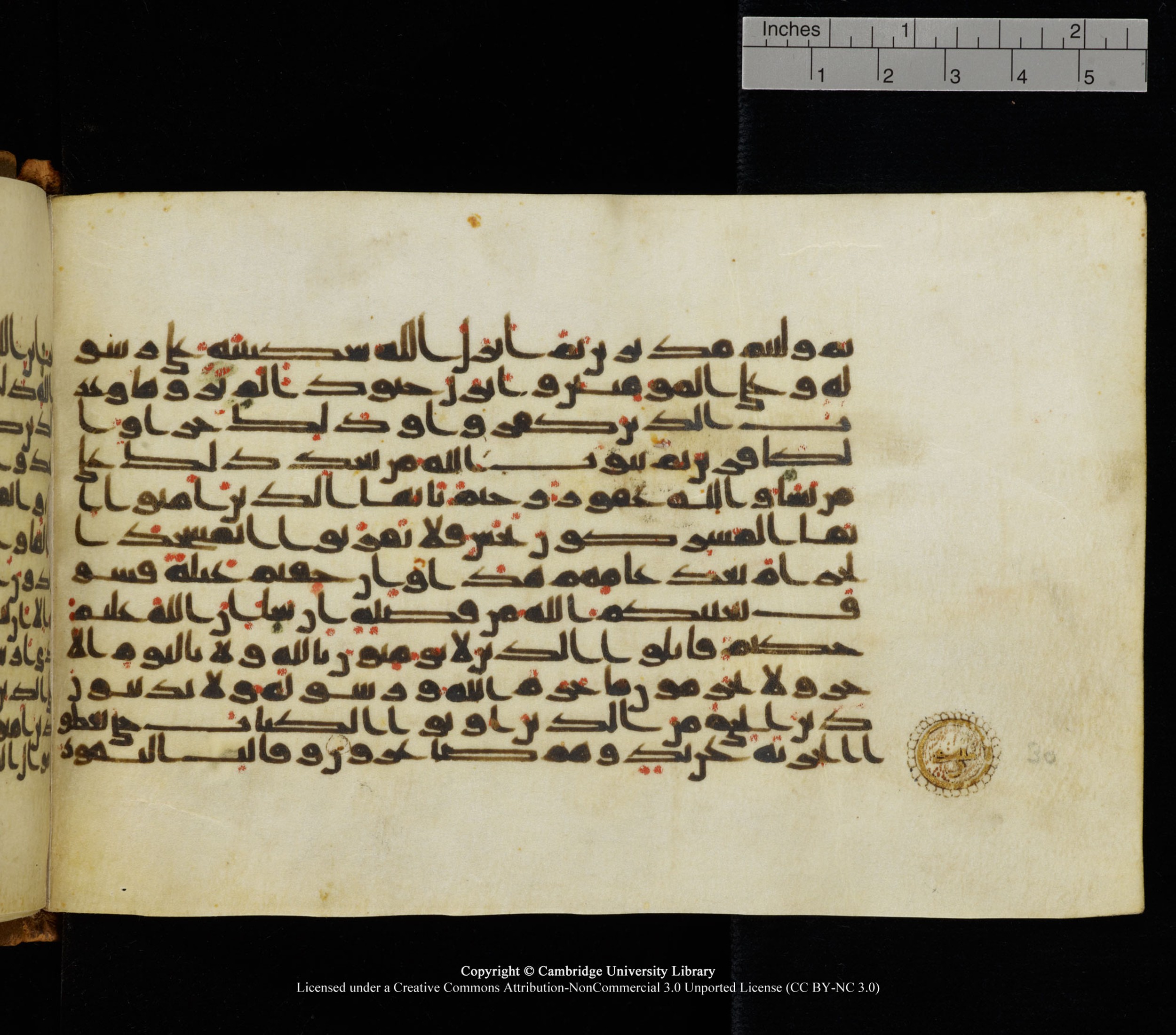Cambridge University Library, MS Add.1126, in kūfī D common script, showing Surah 9:29 from 9th or 10th Century AD found in Sinai Peninsula, currently housed at Cambridge University Library, Cambridge