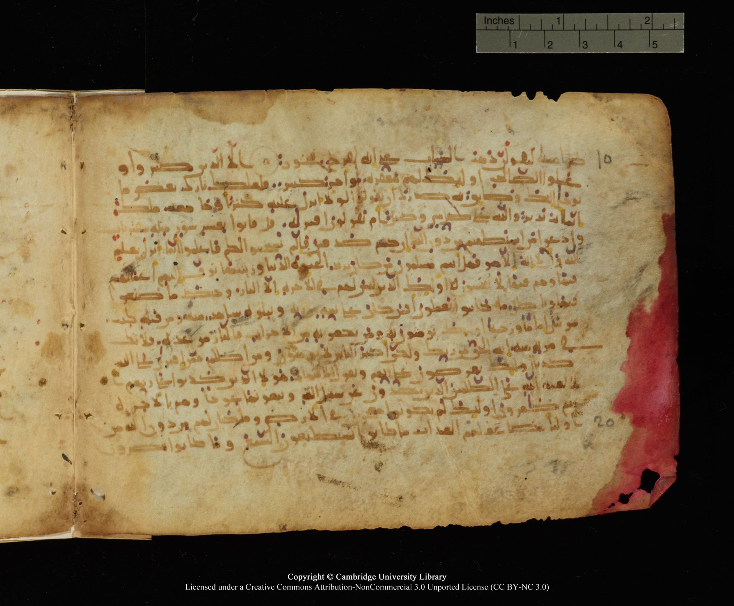 Cambridge, Cambridge University Library, MS Add.1128, in Unidentified script, showing Surah 11:16 from 9th to 10th Century AD found in Sinai Peninsula, currently housed at Cambridge University Library, Cambridge