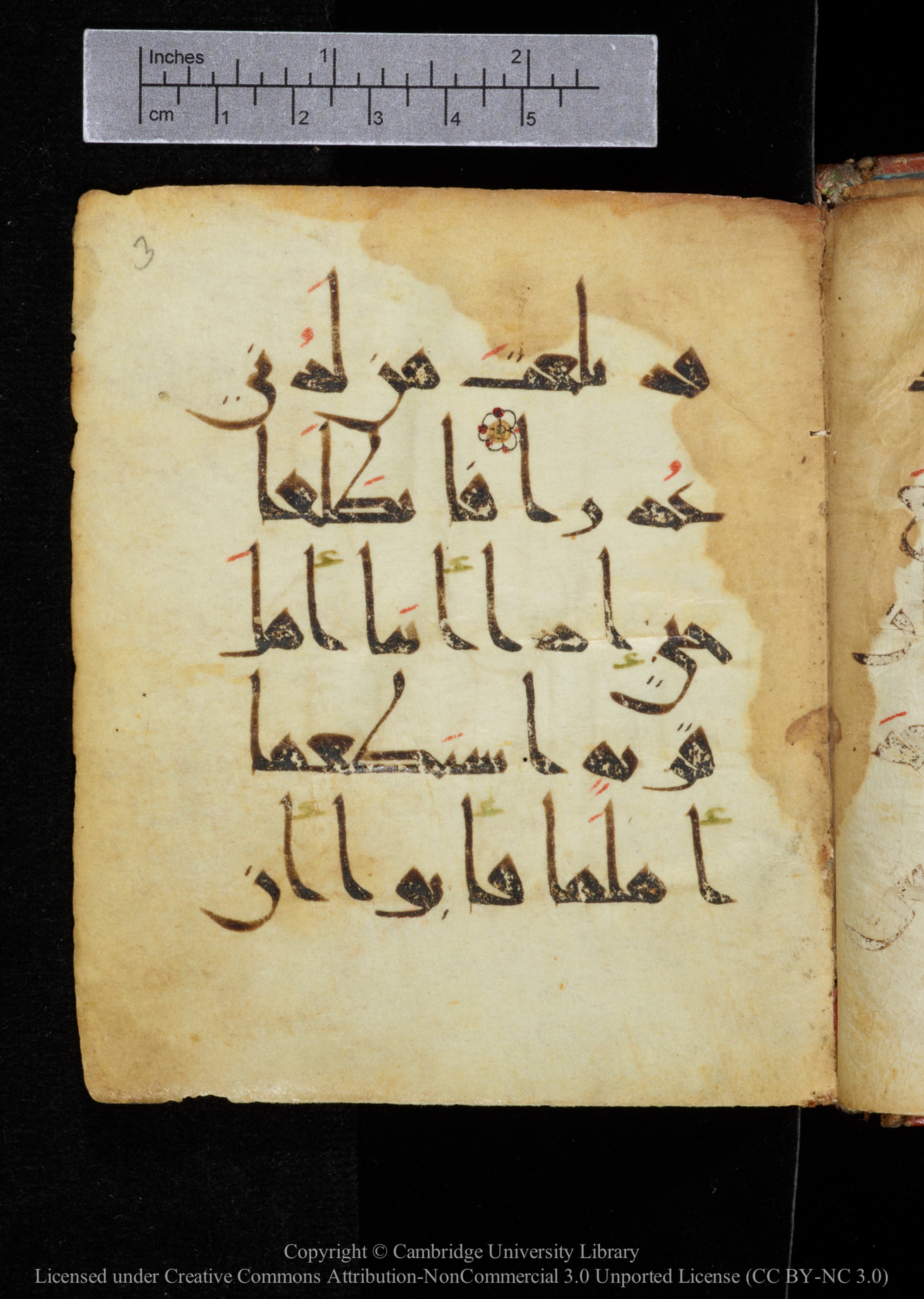 Cambridge, Cambridge University Library, MS Add.2964 (Scan 2), in New Style I script, showing Surah 18:76 from 10th to 11th Century AD found in Unknown, currently housed at Cambridge University Library, Cambridge