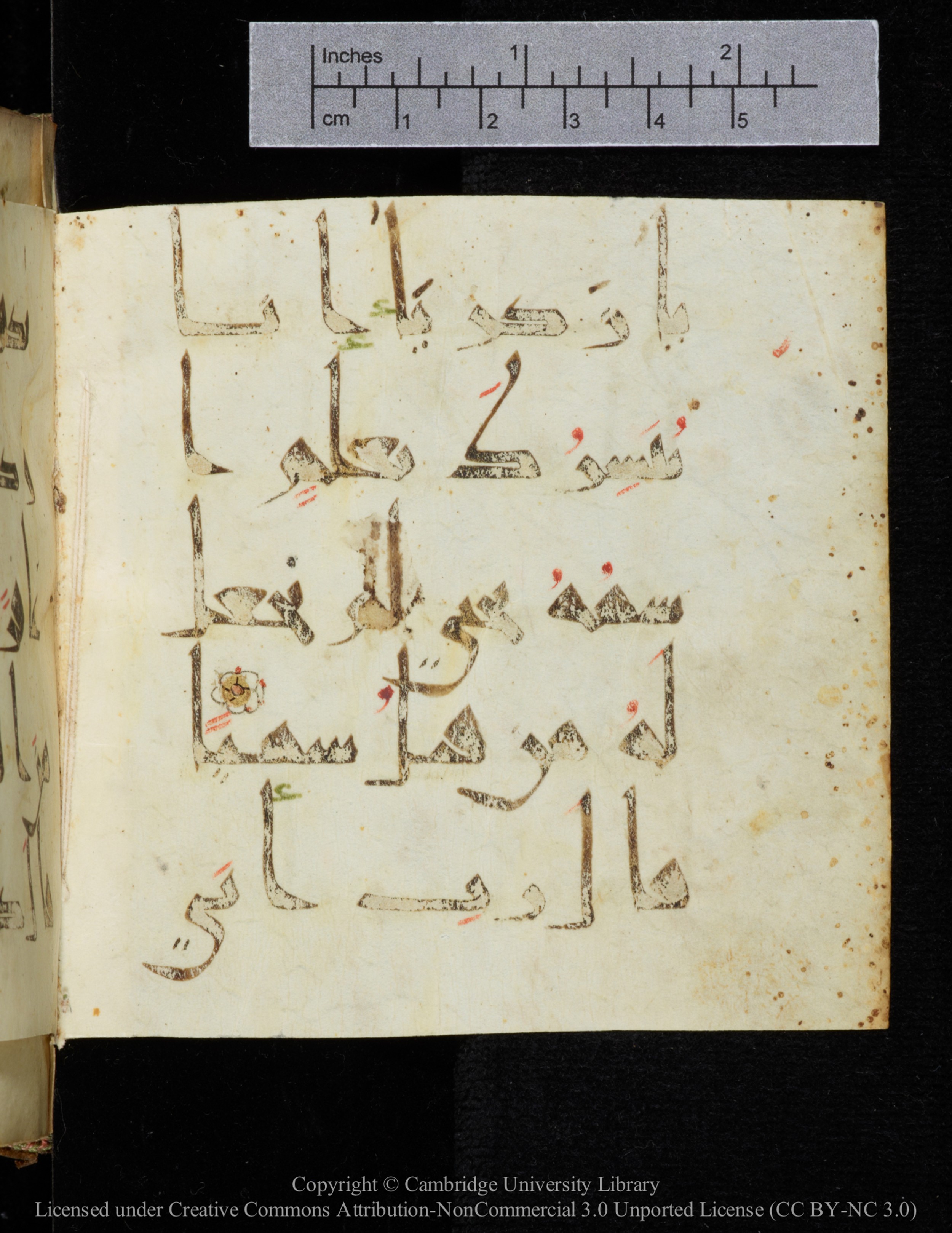Cambridge, Cambridge University Library, MS Add.2964, in New Style I script, showing Surah 19:7 from 10th to 11th Century AD found in Unknown, currently housed at Cambridge University Library, Cambridge
