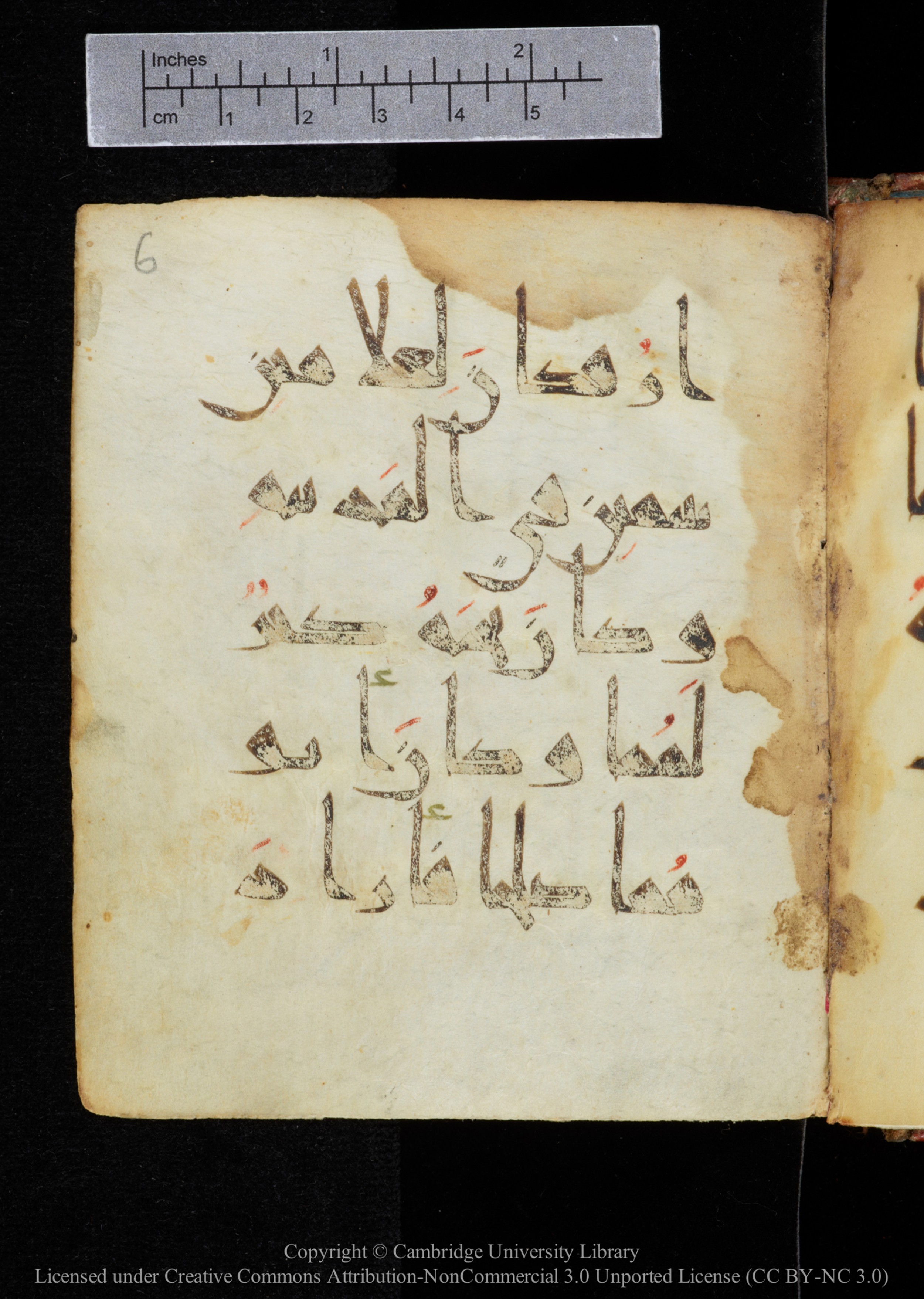 Cambridge, Cambridge University Library, MS Add.2964 (Scan 2), in New Style I script, showing Surah 18:82 from 10th to 11th Century AD found in Unknown, currently housed at Cambridge University Library, Cambridge