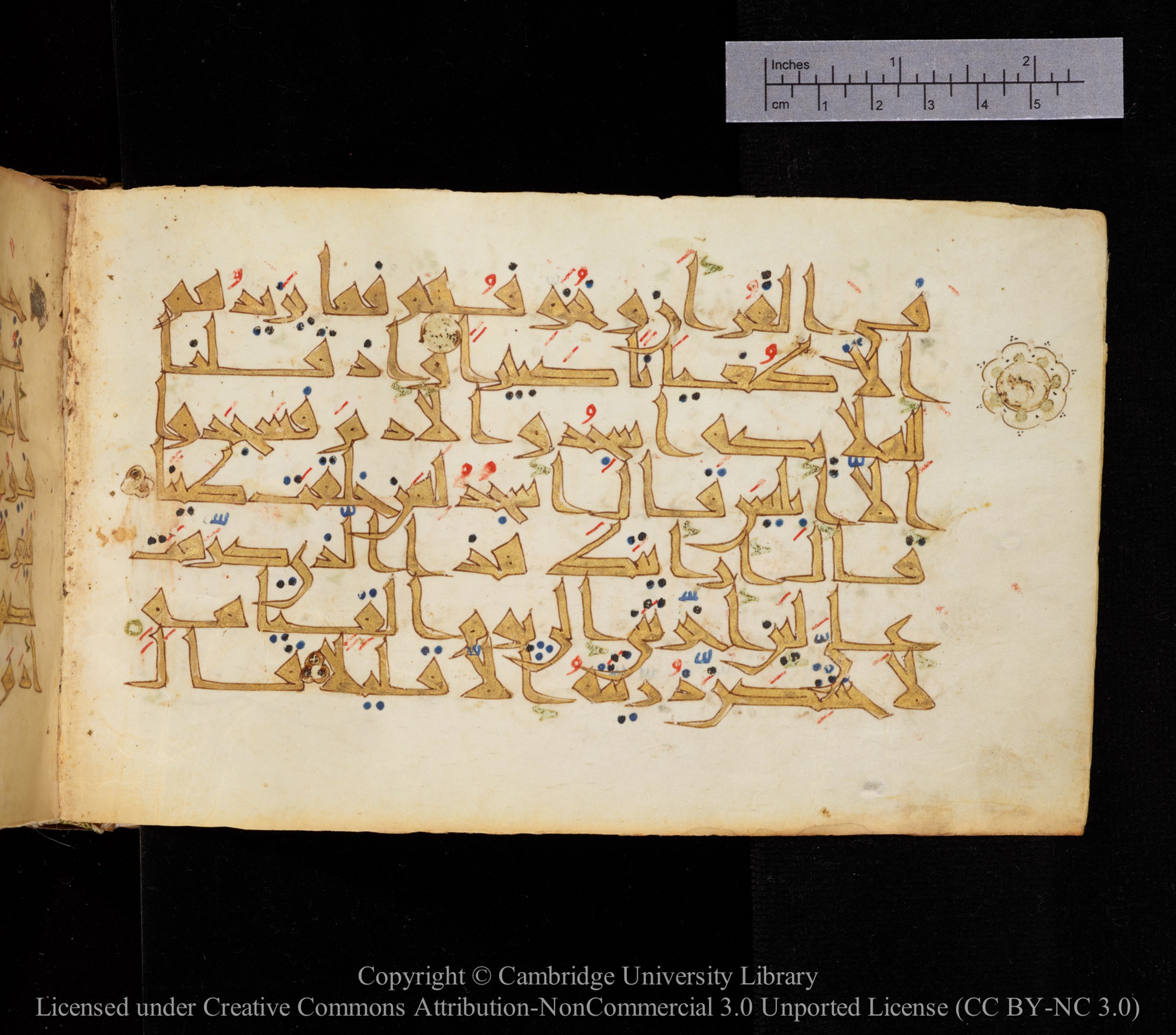 Cambridge MS Or.476, in New Style I script, showing Surah 17:63 from 10th to 11th Century AD found in Unknown, currently housed at Cambridge University Library, Cambridge