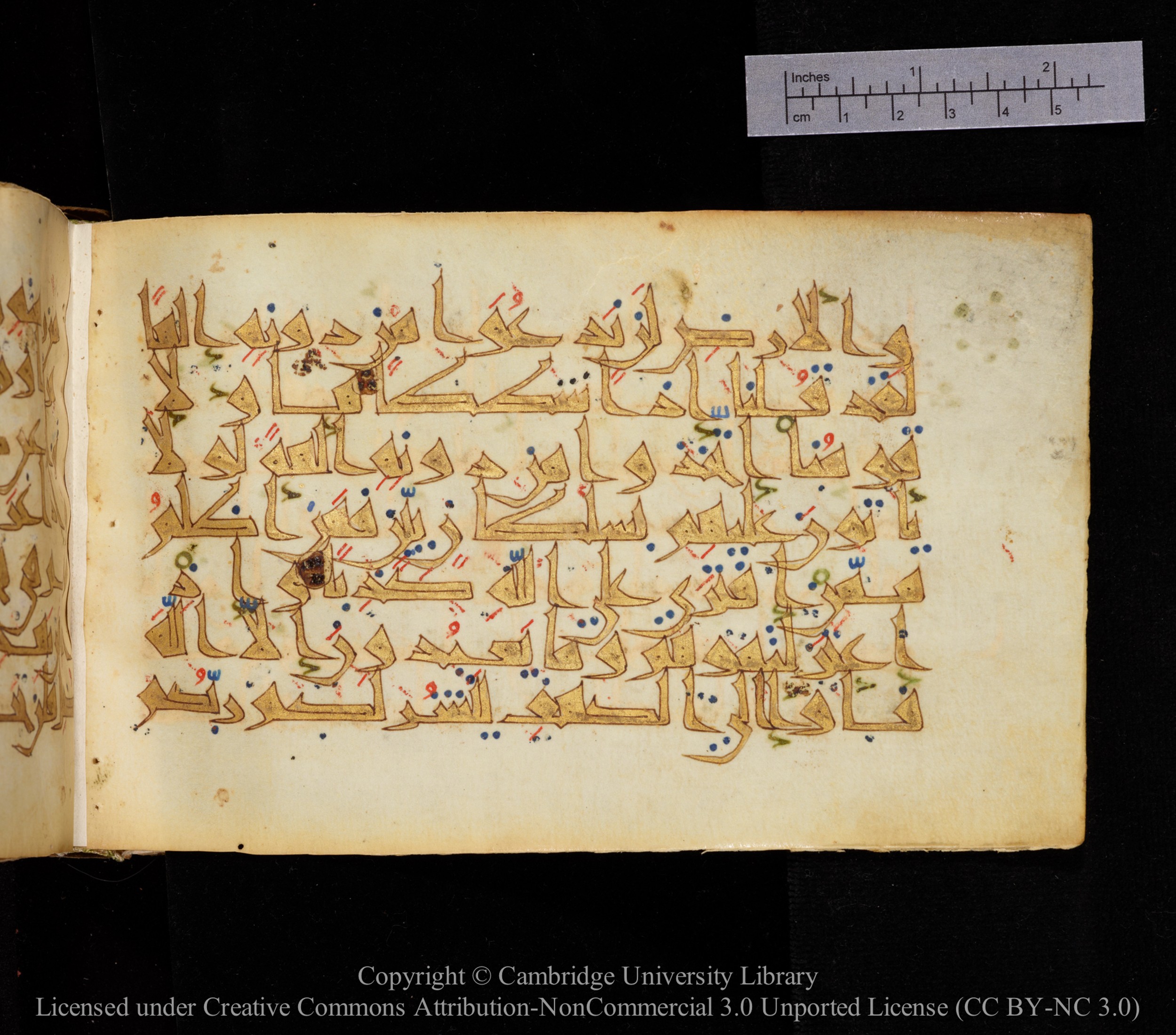 Cambridge MS Or.476 (Scan 1), in New Style I script, showing Surah 18:16 from 10th to 11th Century AD found in Unknown, currently housed at Cambridge University Library, Cambridge
