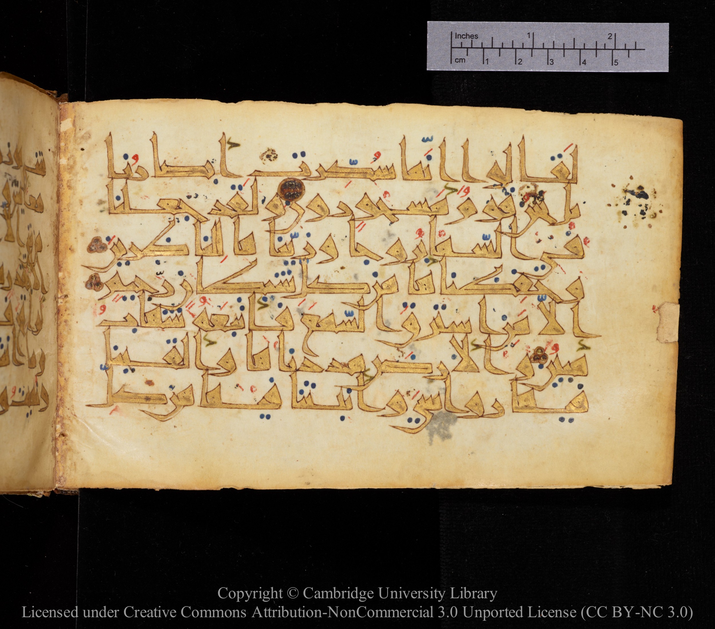 Cambridge MS Or.476, in New Style I script, showing Surah 15:16 from 10th to 11th Century AD found in Unknown, currently housed at Cambridge University Library, Cambridge