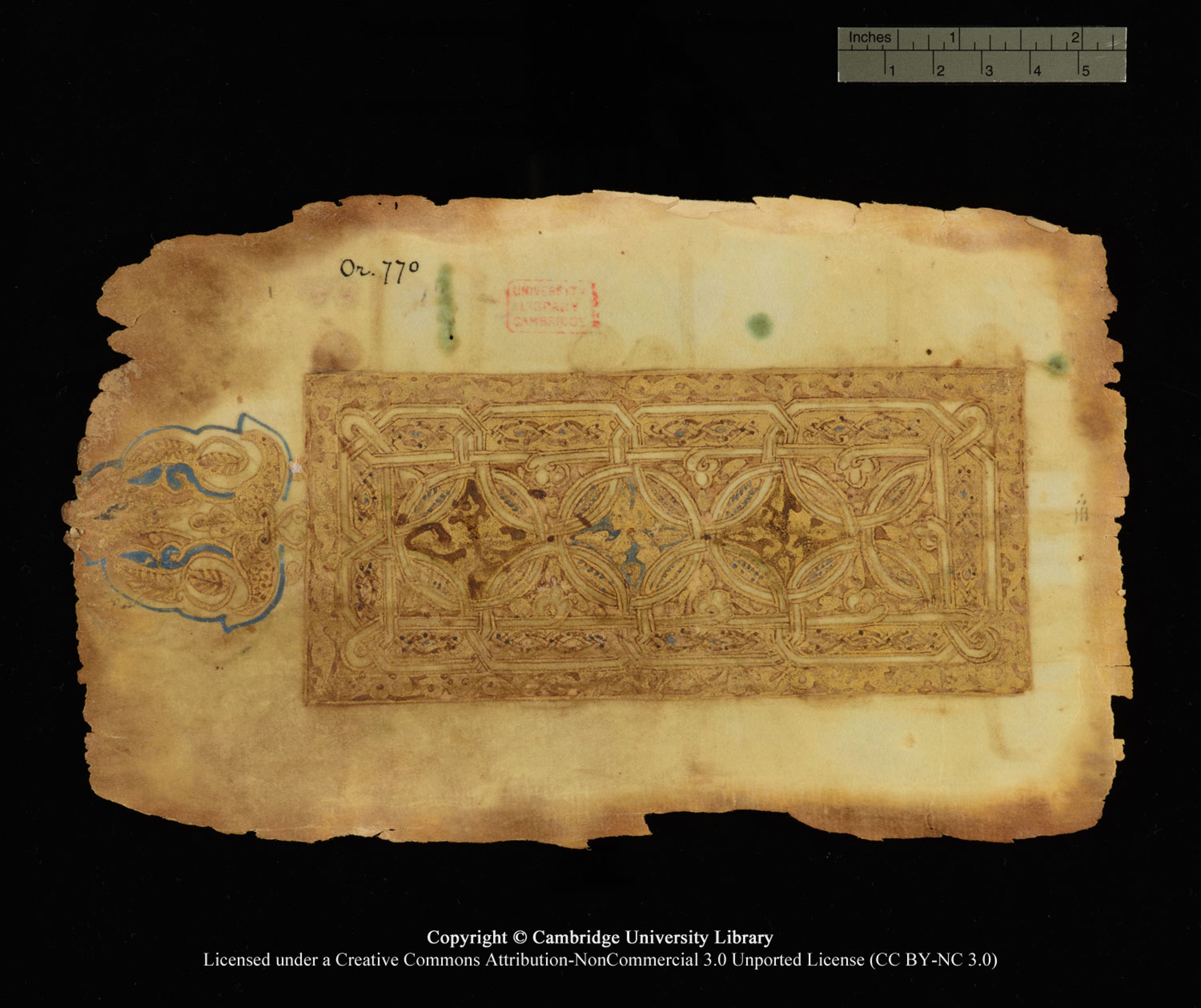 Cambridge, Cambridge University Library, MS Or.770 (Scan 1), in Kūfī D.III script, showing Surah 51:31 from 9th Century AD found in Unknown, currently housed at Cambridge University Library, Cambridge