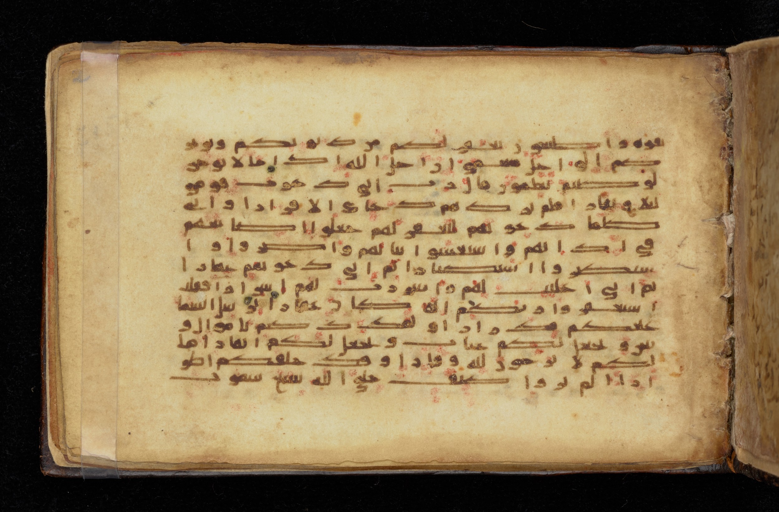 Dublin, Chester Beatty Library, Is 1414, in Kūfī script, showing Surah 71:13 from 9th Century AD found in Unknown, currently housed at Chester Beatty Library, Dublin