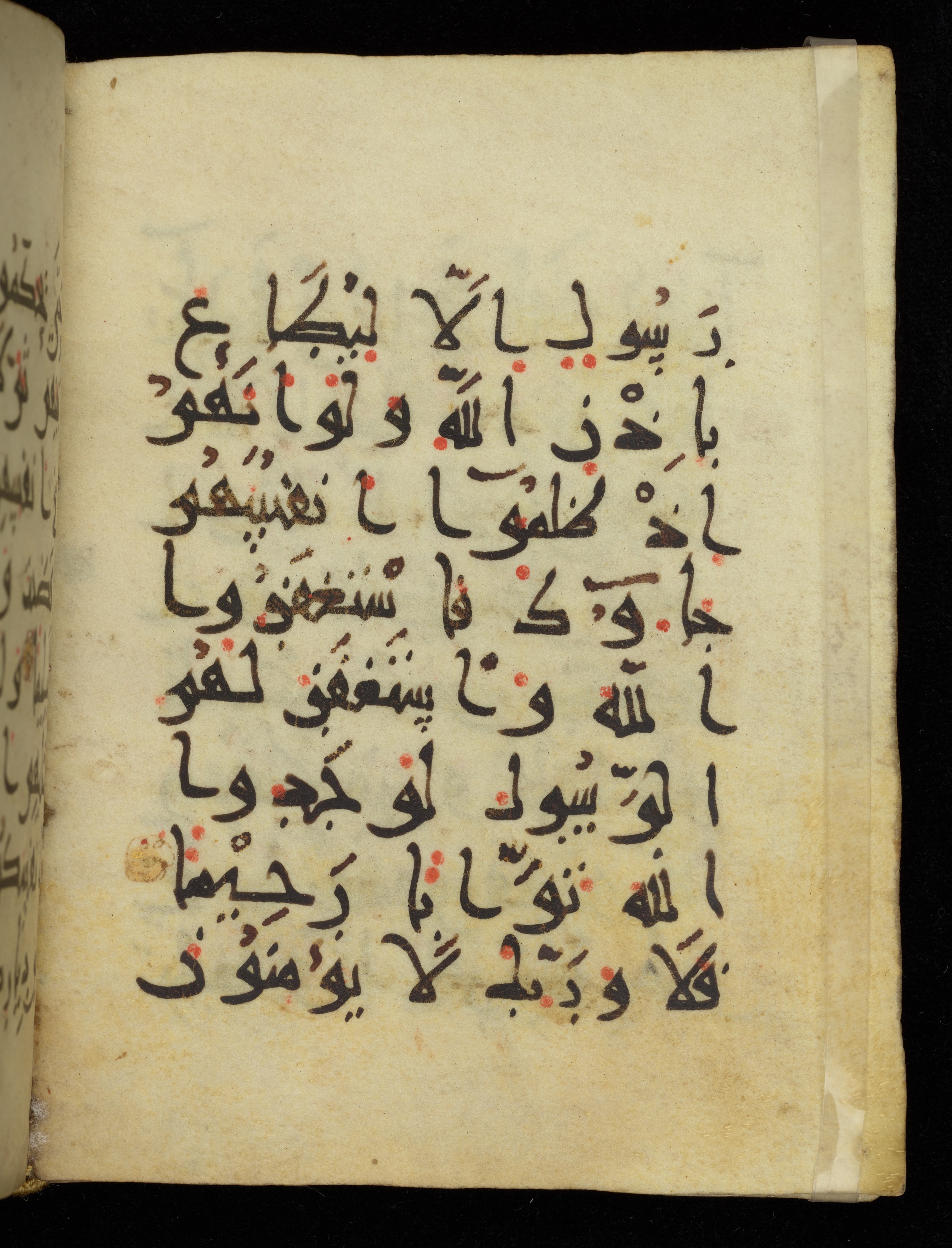 Khayqani Qurʾān (Is 1417A) (Scan 2), in New Style III script, showing Surah 4:64 from 9th to Early 10th Century AD found in Unknown, currently housed at Chester Beatty Library, Dublin
