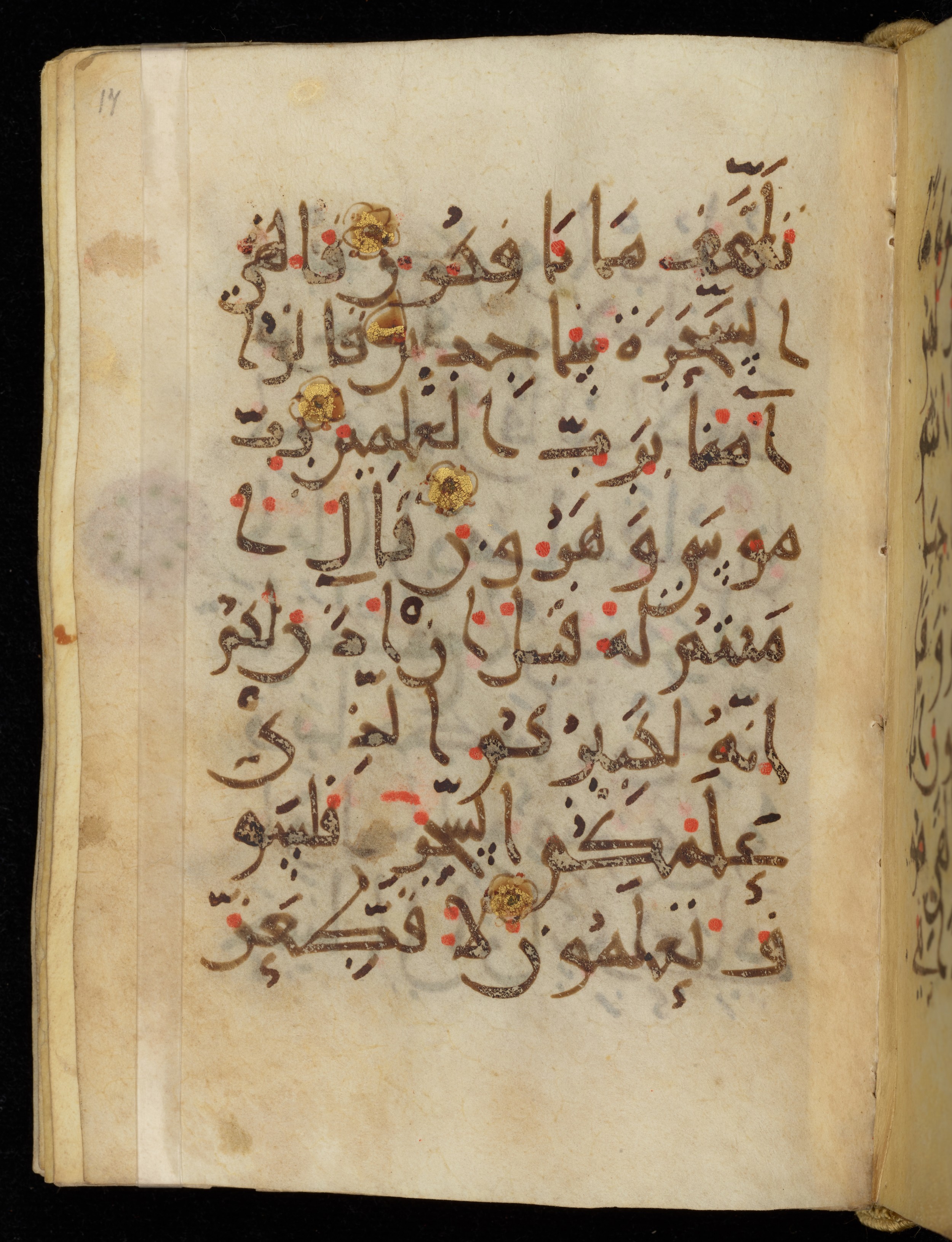 Khayqani Qurʾān (Is 1417A) (Scan 2), in New Style III script, showing Surah 26:45 from 9th to Early 10th Century AD found in Unknown, currently housed at Chester Beatty Library, Dublin