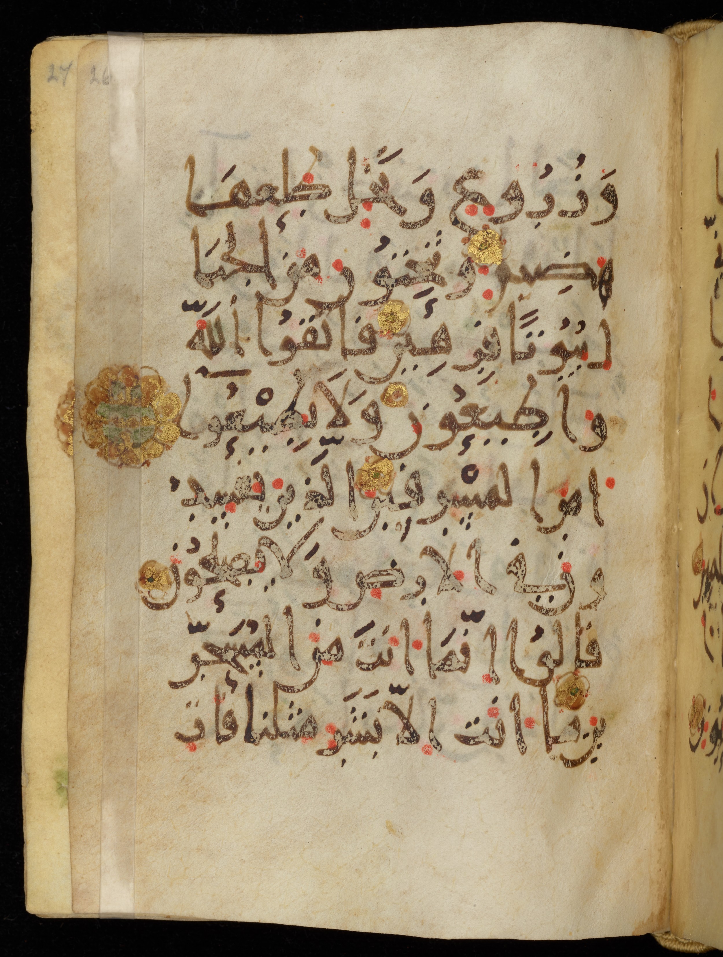 Khayqani Qurʾān (Is 1417A), in New Style III script, showing Surah 26:151 from 9th to Early 10th Century AD found in Unknown, currently housed at Chester Beatty Library, Dublin