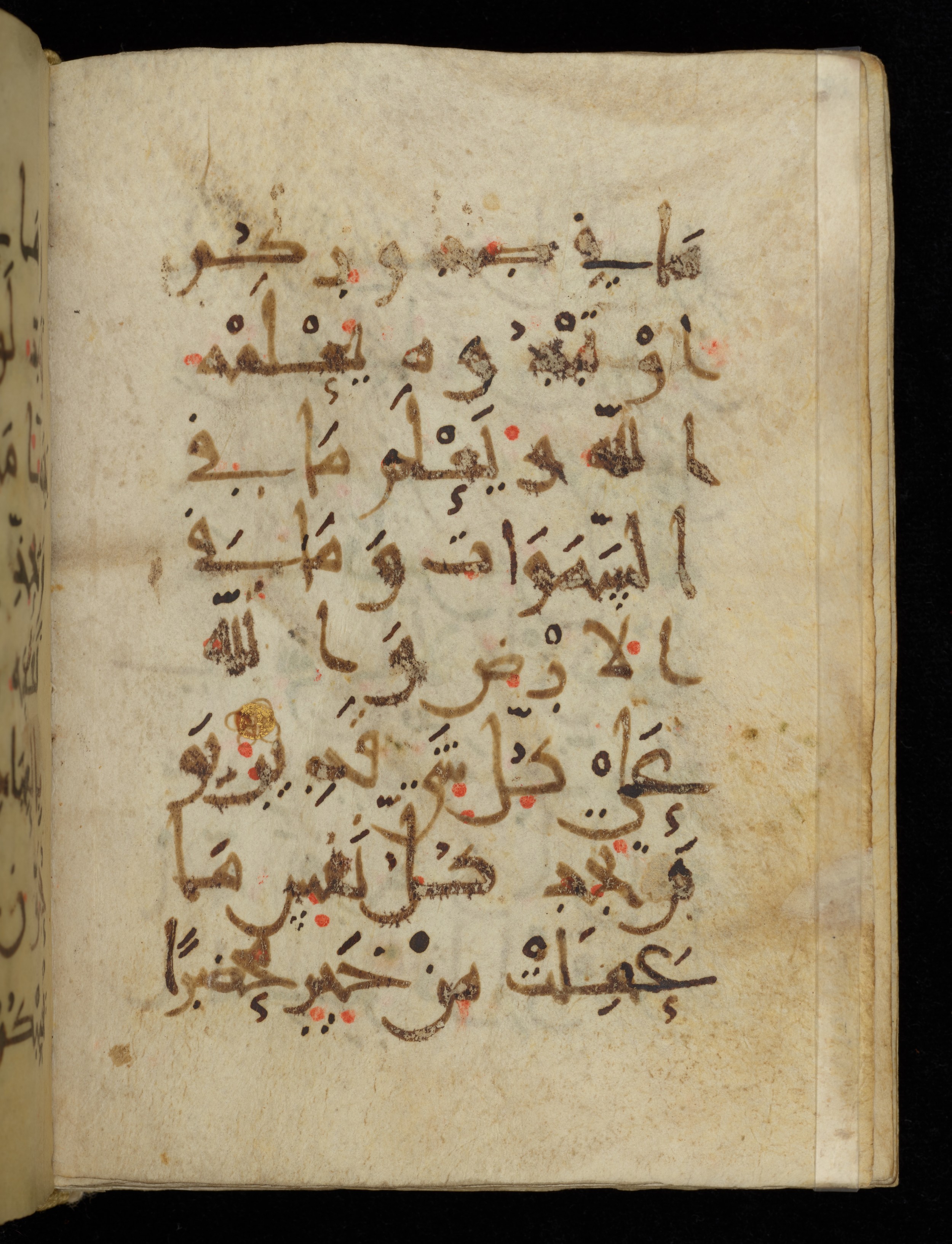 Khayqani Qurʾān (Is 1417A) (Scan 2), in New Style III script, showing Surah 3:29 from 9th to Early 10th Century AD found in Unknown, currently housed at Chester Beatty Library, Dublin