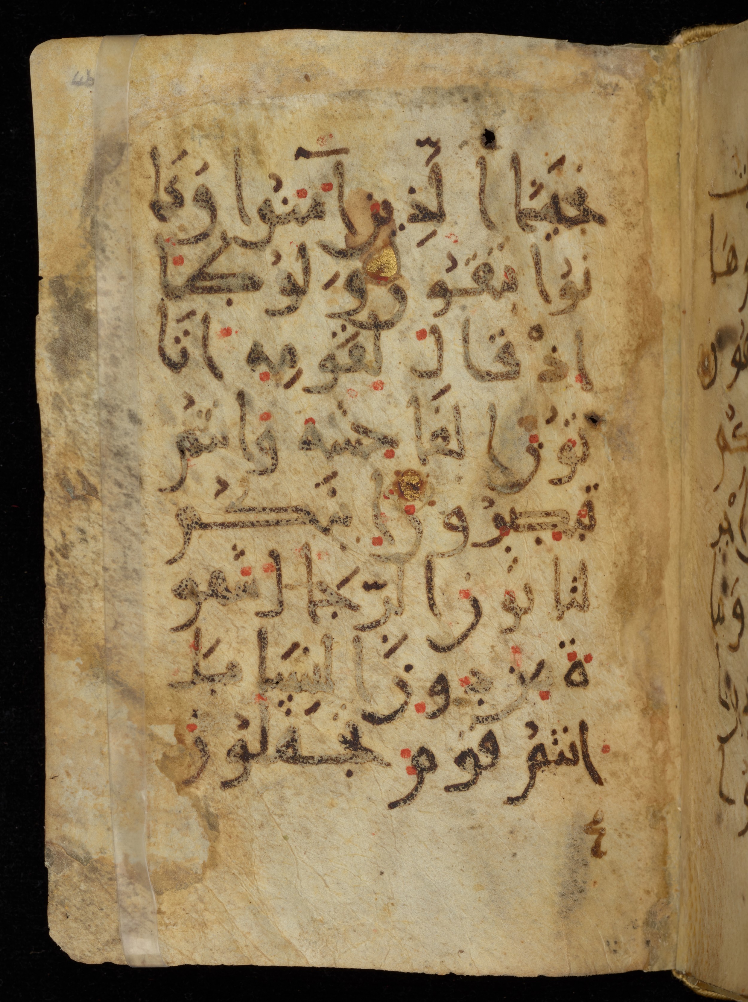 Khayqani Qurʾān (Is 1417A) (Scan 2), in New Style III script, showing Surah 27:53 from 9th to Early 10th Century AD found in Unknown, currently housed at Chester Beatty Library, Dublin