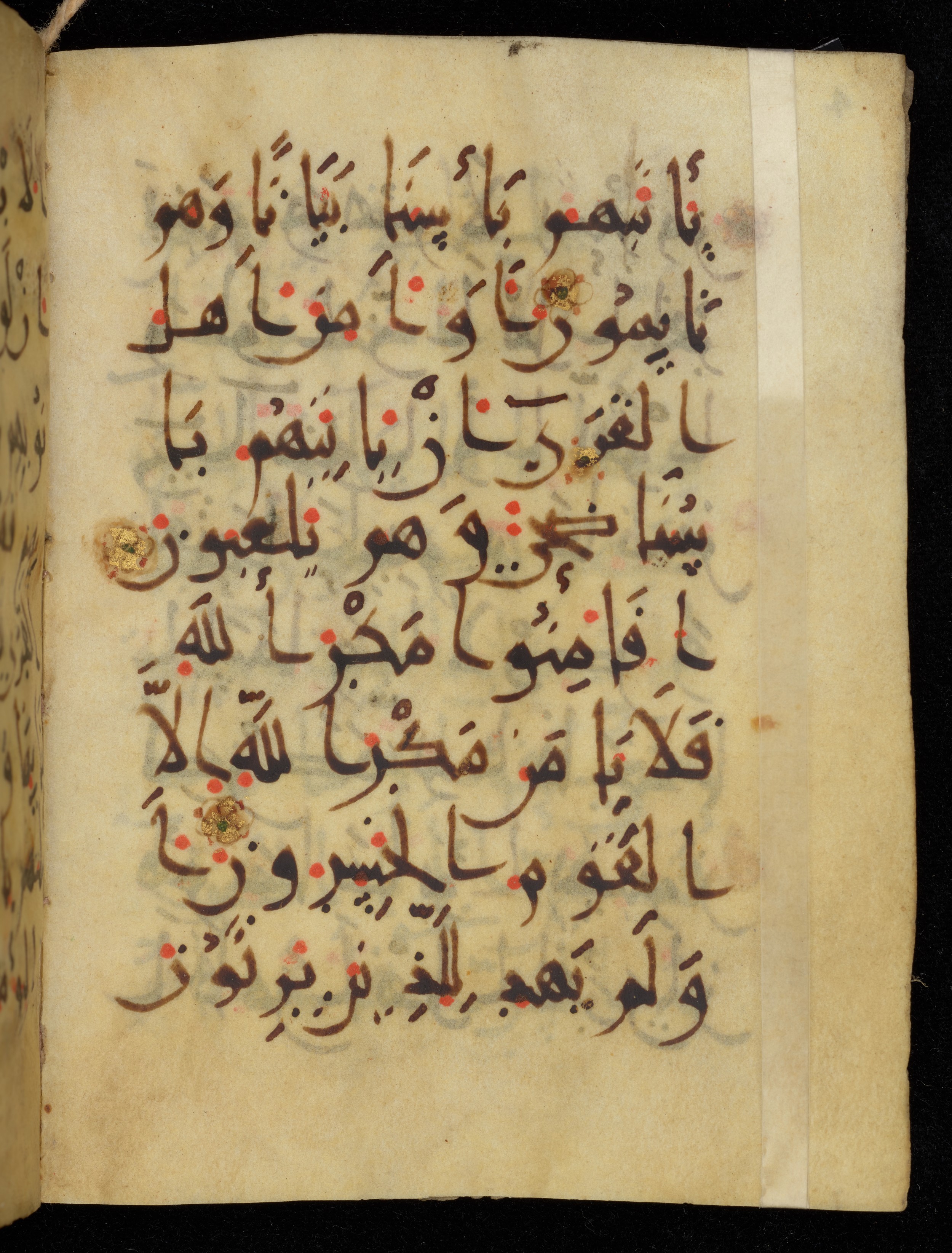 Khayqani Qurʾān (Is 1417A) (Scan 2), in New Style III script, showing Surah 7:98 from 9th to Early 10th Century AD found in Unknown, currently housed at Chester Beatty Library, Dublin