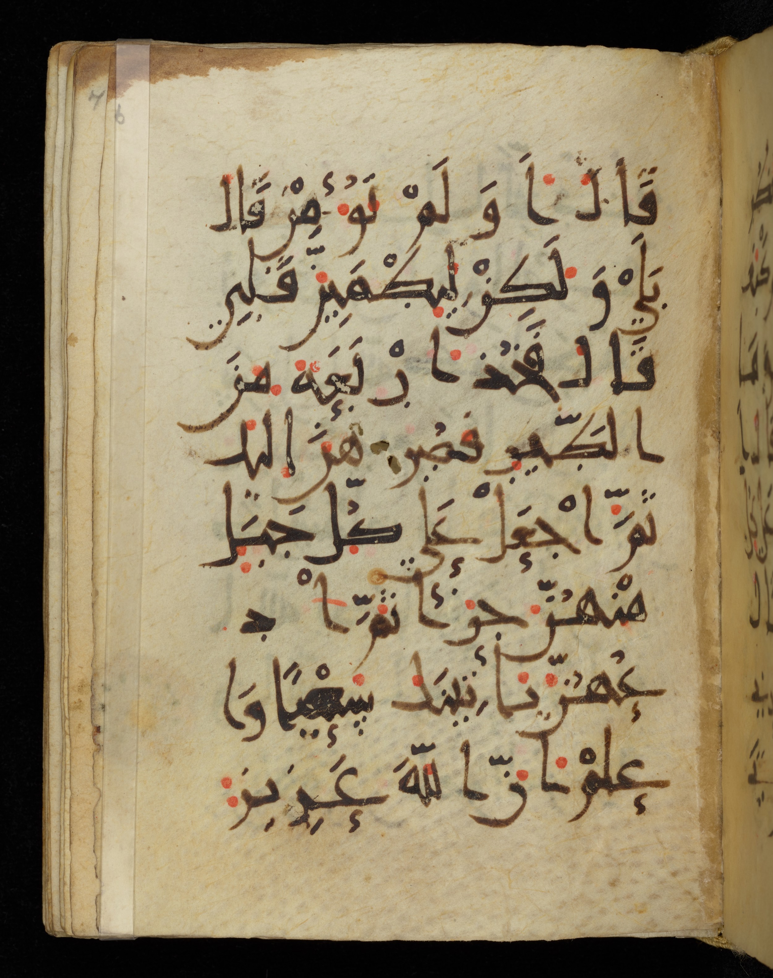 Khayqani Qurʾān (Is 1417A) (Scan 2), in New Style III script, showing Surah 2:260 from 9th to Early 10th Century AD found in Unknown, currently housed at Chester Beatty Library, Dublin