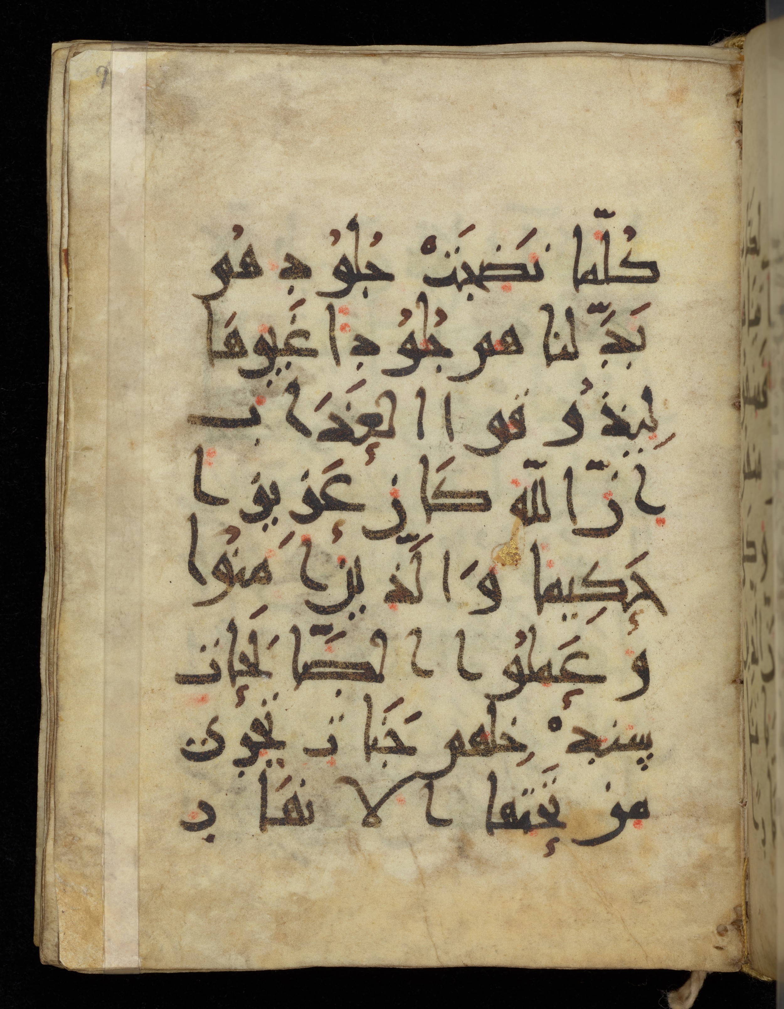 Khayqani Qurʾān (Is 1417A) (Scan 1), in New Style III script, showing Surah 4:57 from 9th to Early 10th Century AD found in Unknown, currently housed at Chester Beatty Library, Dublin