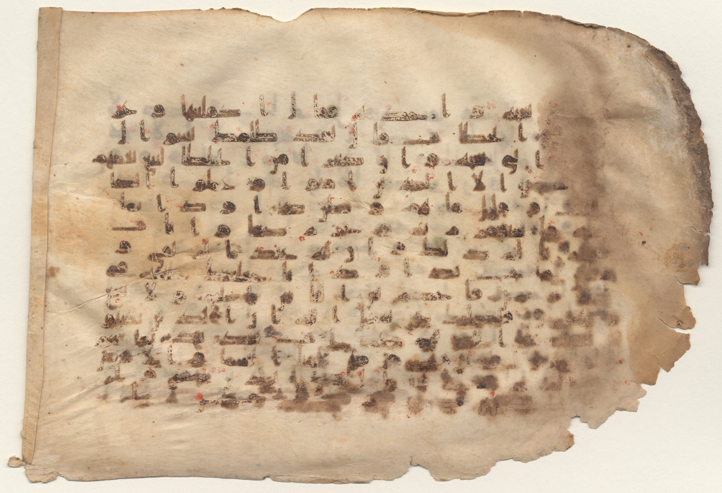 Brown University Library Minassian Collection Codex (Scan 2), in kūfī B.II script, showing Surah 38:23 from Late 8th to 9th Century AD found in Unknown, currently housed at Brown University Library, Providence, Rhode Island