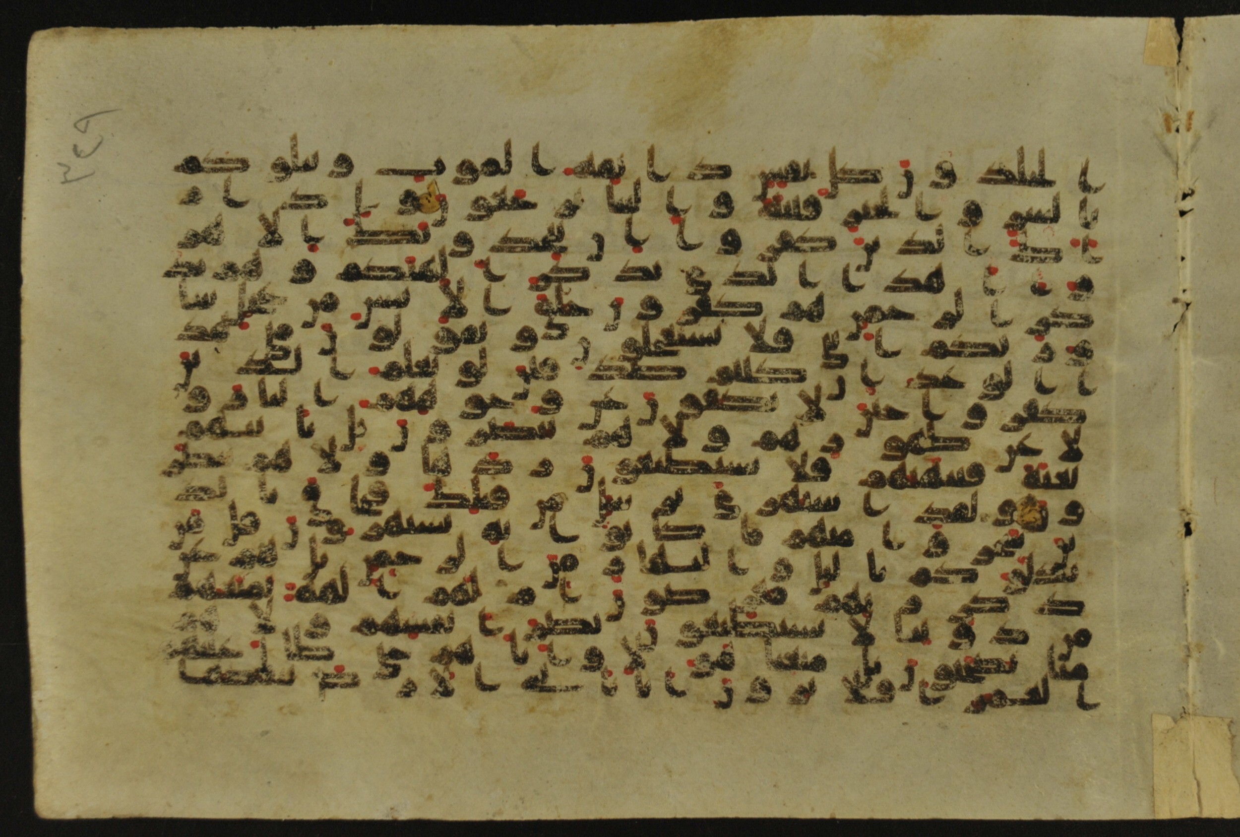 Muṣḥaf of Najaf Ashraf (Codex 1 of Imām ʿAlī Library), in kūfī B.II, D.IV, and post-classical kūfī script, showing Surah 21:35 from Mid 7th to Mid 9th Century AD found in Unknown, currently housed at Imām ʿAlī Library (المكتبة الروضة الحيدرية), Najaf, Iraq