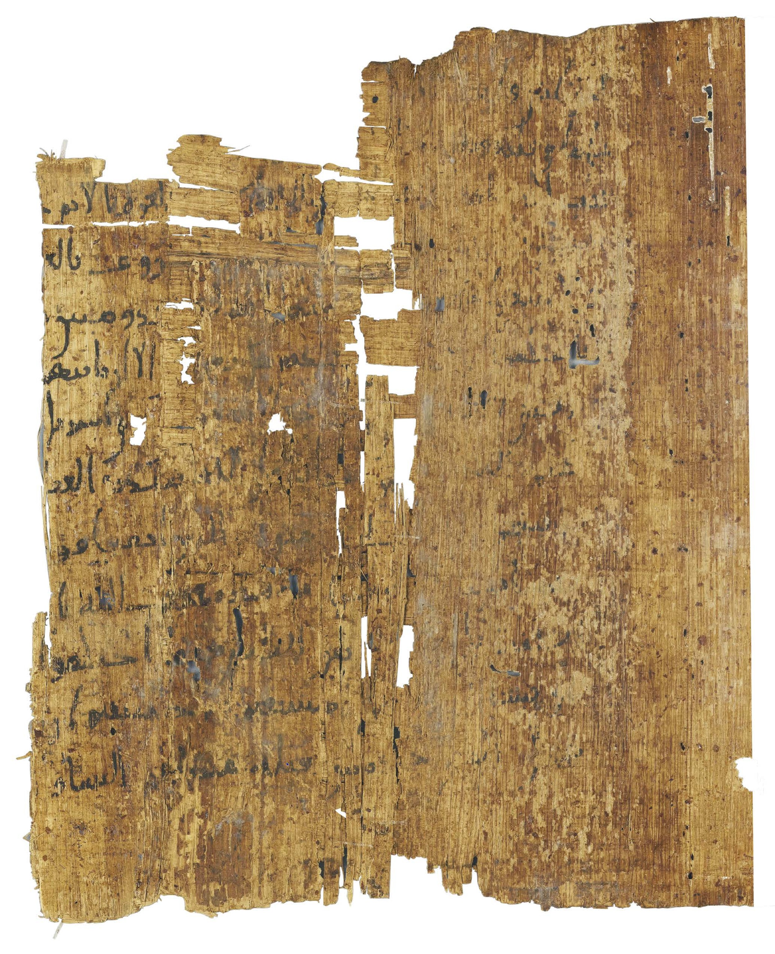 P. Hamb. Arab. 68 (Scan 2), in ḥiǧāzī IV script, showing Surah 2:205 from Mid 7th to Mid 8th Century AD found in Egypt, currently housed at Staats- und Universitätsbibliothek Hamburg, Hamburg, Germany
