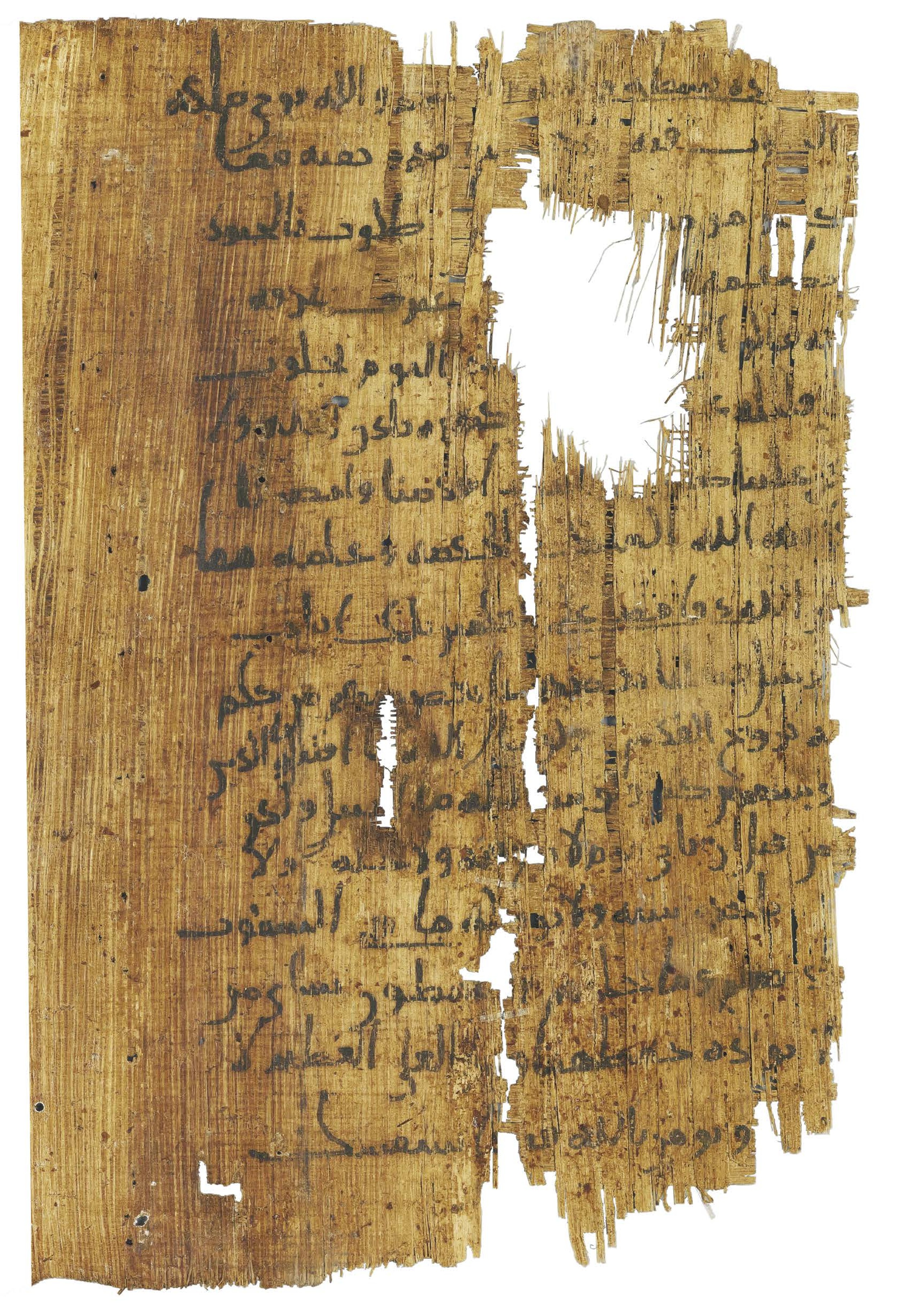 P. Hamb. Arab. 68 (Scan 2), in ḥiǧāzī IV script, showing Surah 2:249 from Mid 7th to Mid 8th Century AD found in Egypt, currently housed at Staats- und Universitätsbibliothek Hamburg, Hamburg, Germany