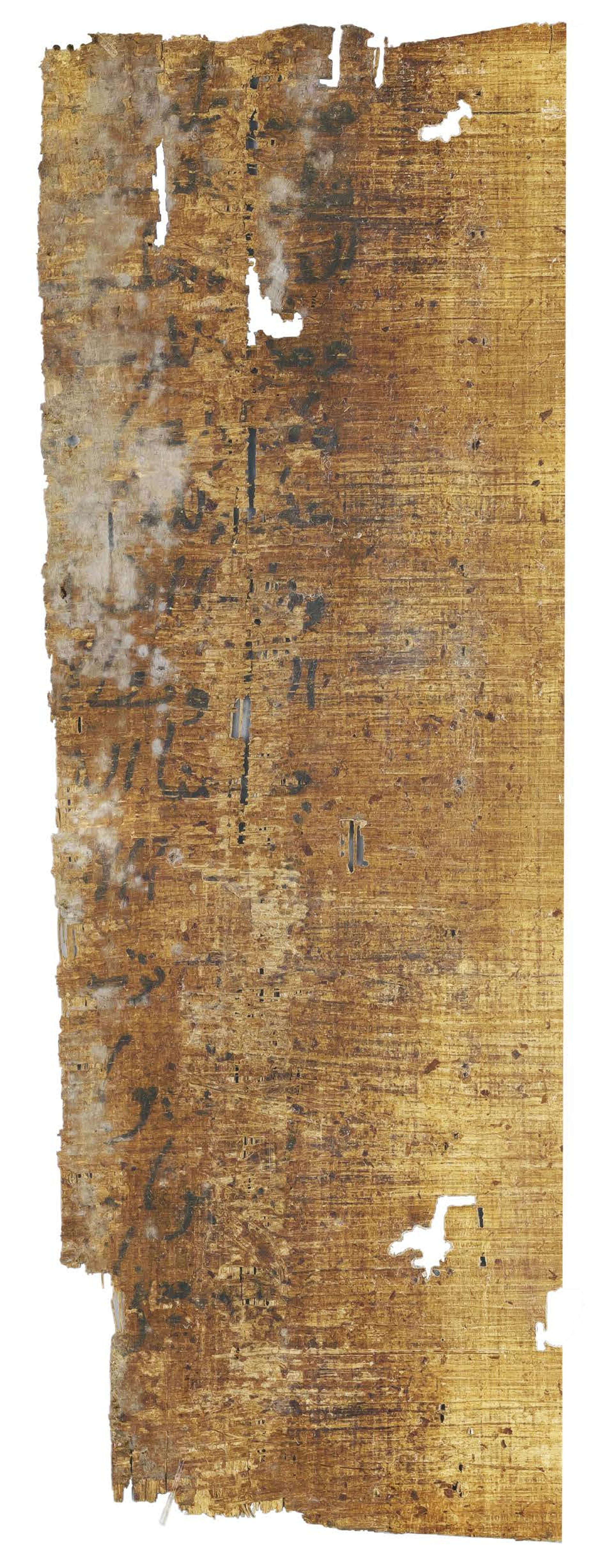 P. Hamb. Arab. 68 (Scan 2), in ḥiǧāzī IV script, showing Surah 2:113 from Mid 7th to Mid 8th Century AD found in Egypt, currently housed at Staats- und Universitätsbibliothek Hamburg, Hamburg, Germany