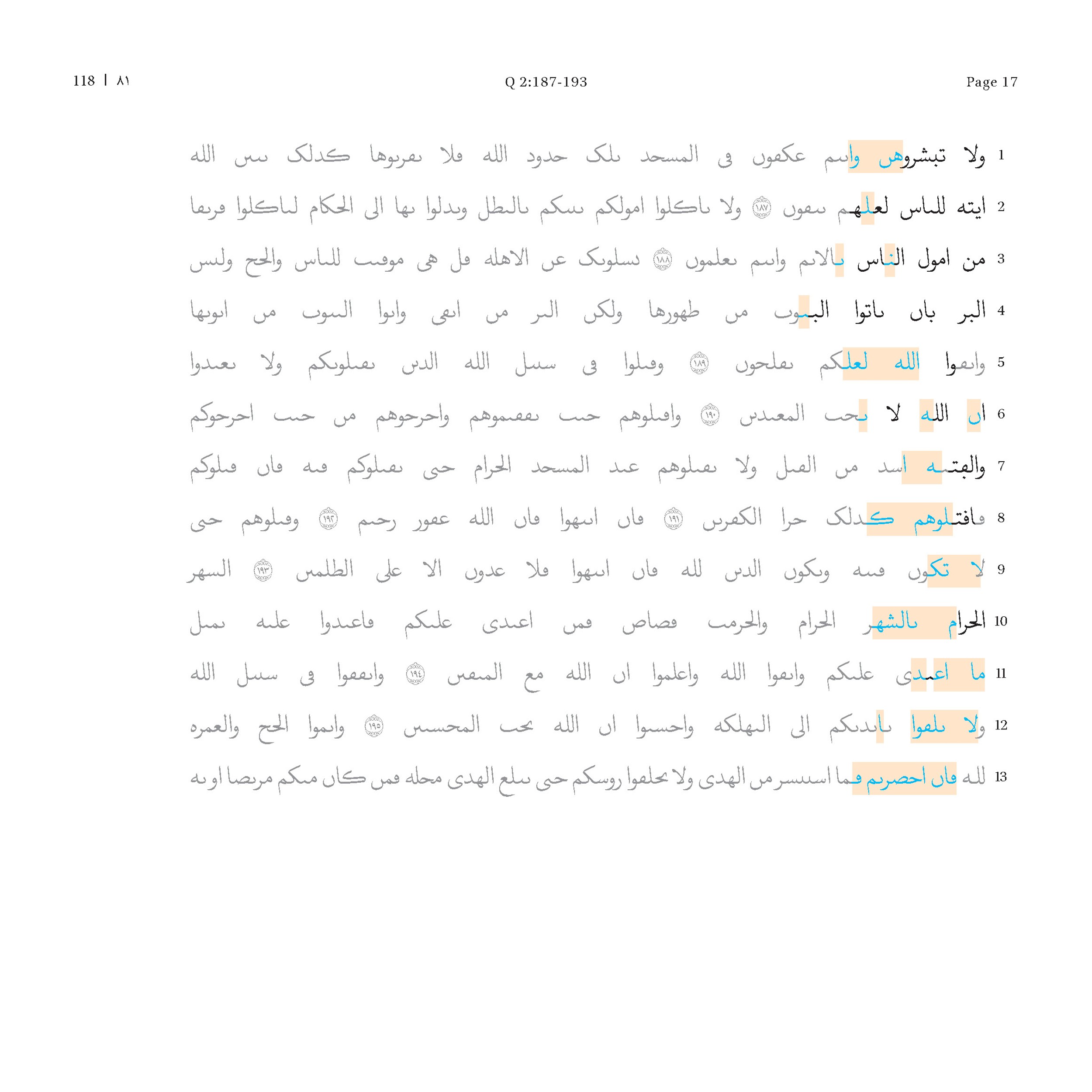 P. Hamb. Arab. 68 (Scan 3), in ḥiǧāzī IV script, showing Surah 2:192 from Mid 7th to Mid 8th Century AD found in Egypt, currently housed at Staats- und Universitätsbibliothek Hamburg, Hamburg, Germany